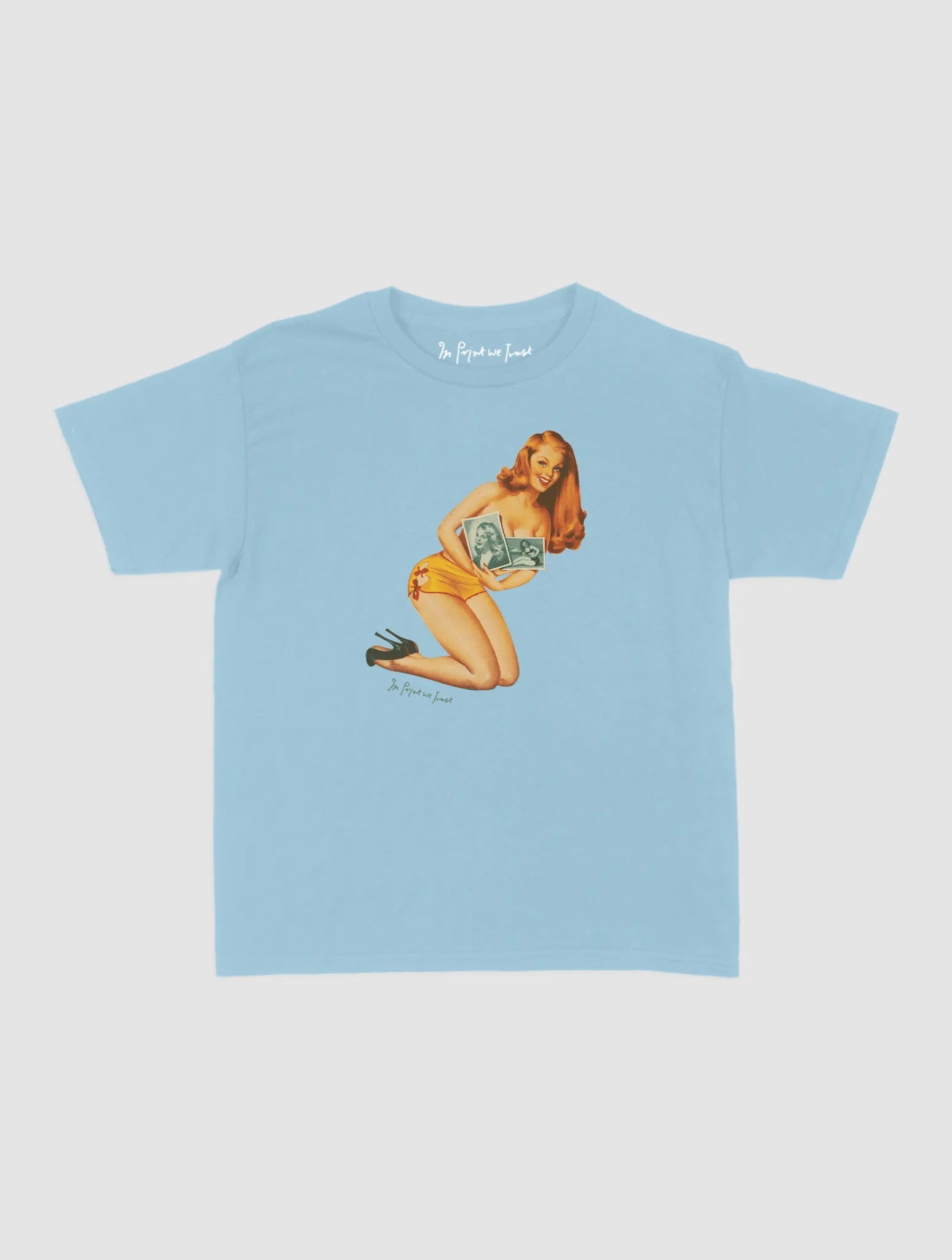 portrait baby tee - In Print We Trust