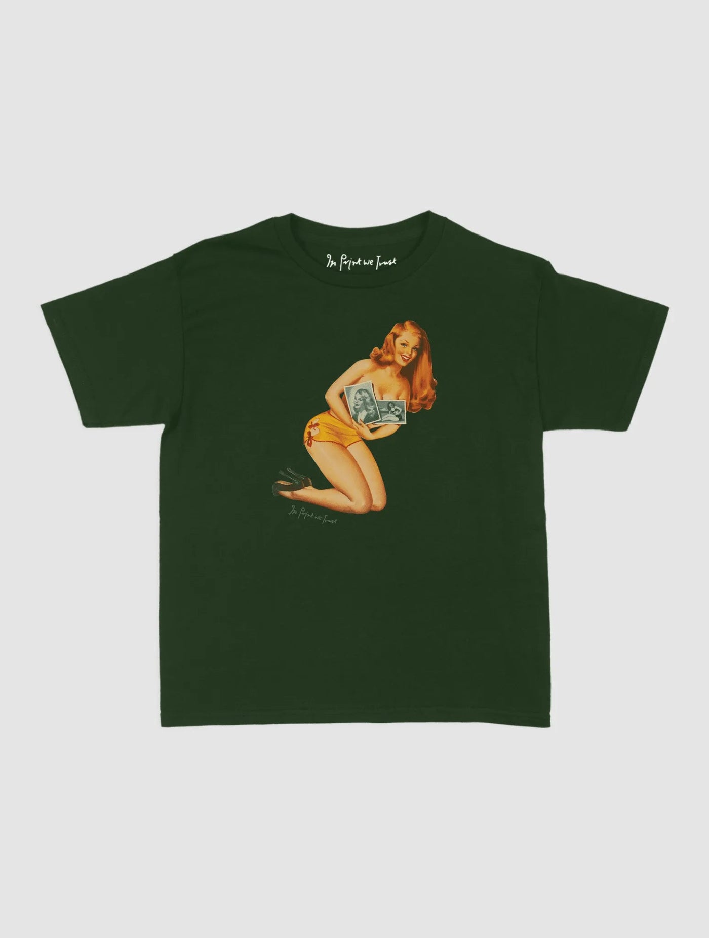 portrait baby tee - In Print We Trust