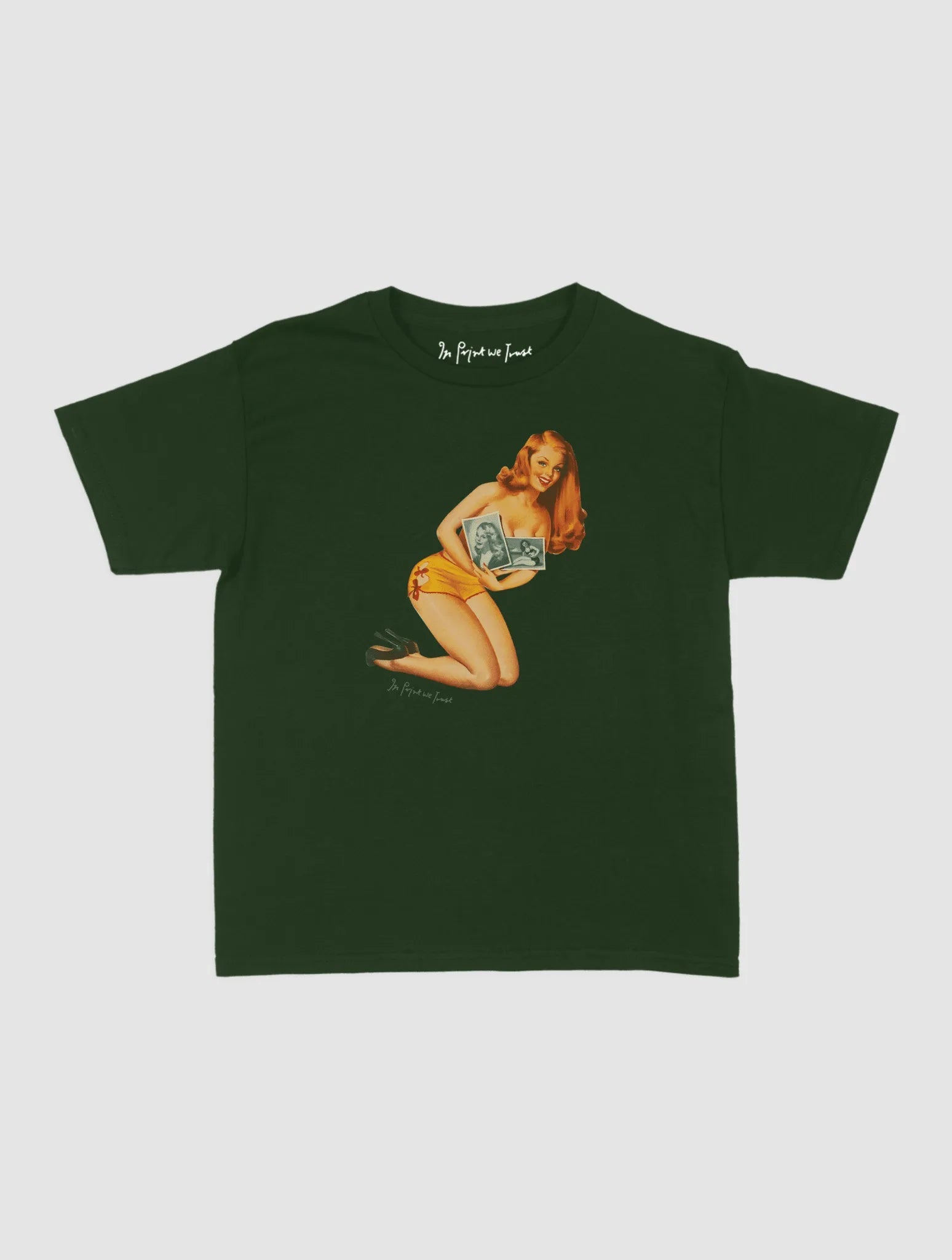 portrait baby tee - In Print We Trust