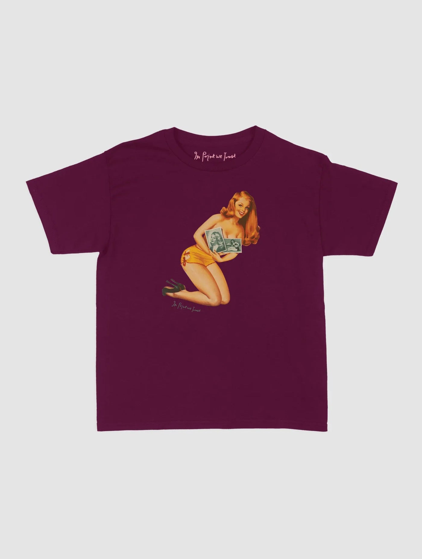 portrait baby tee - In Print We Trust