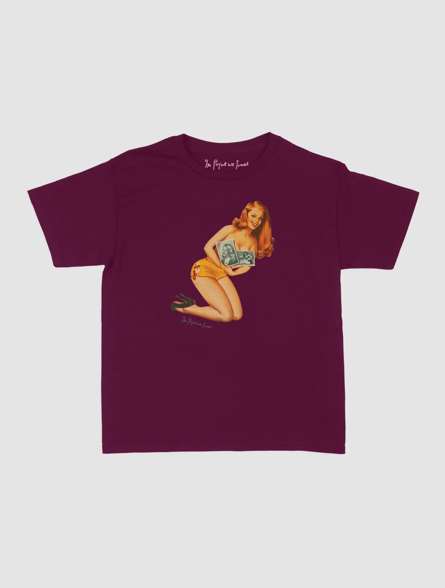portrait baby tee - In Print We Trust