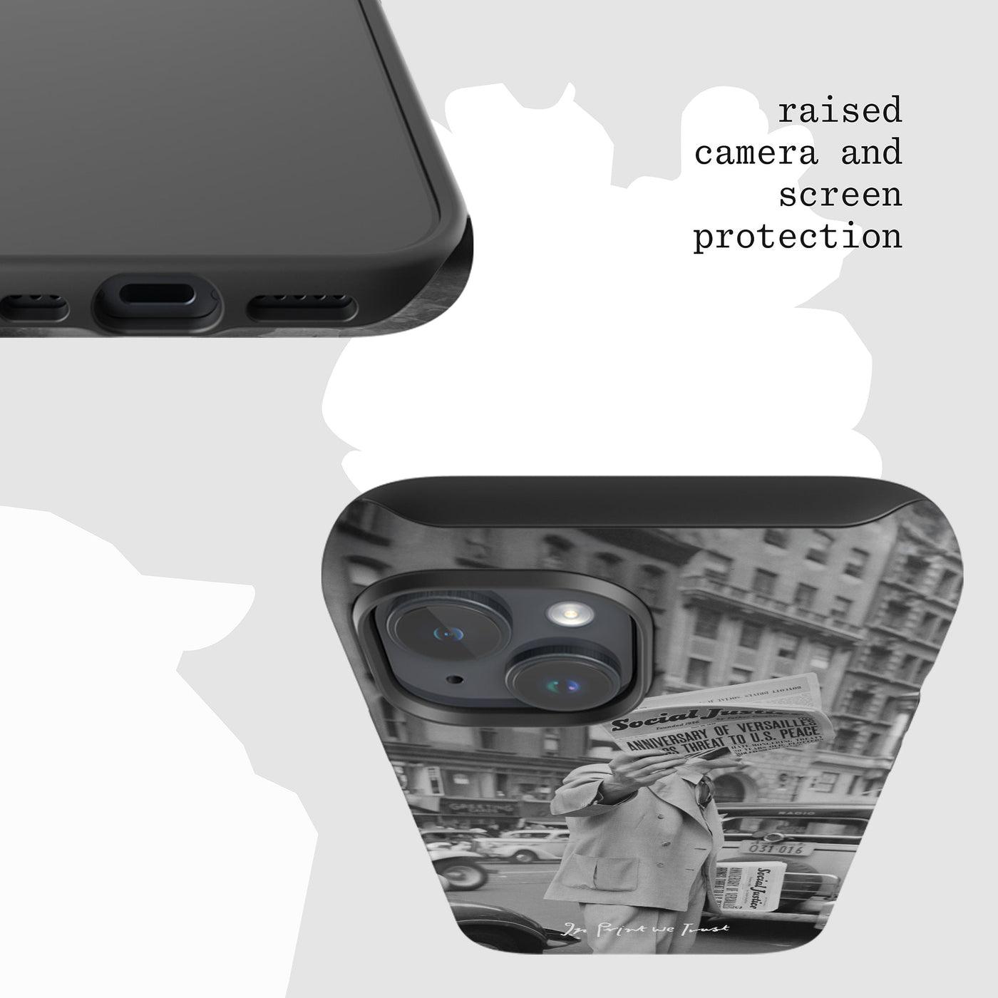 press tough iPhone case - In Print We Trust