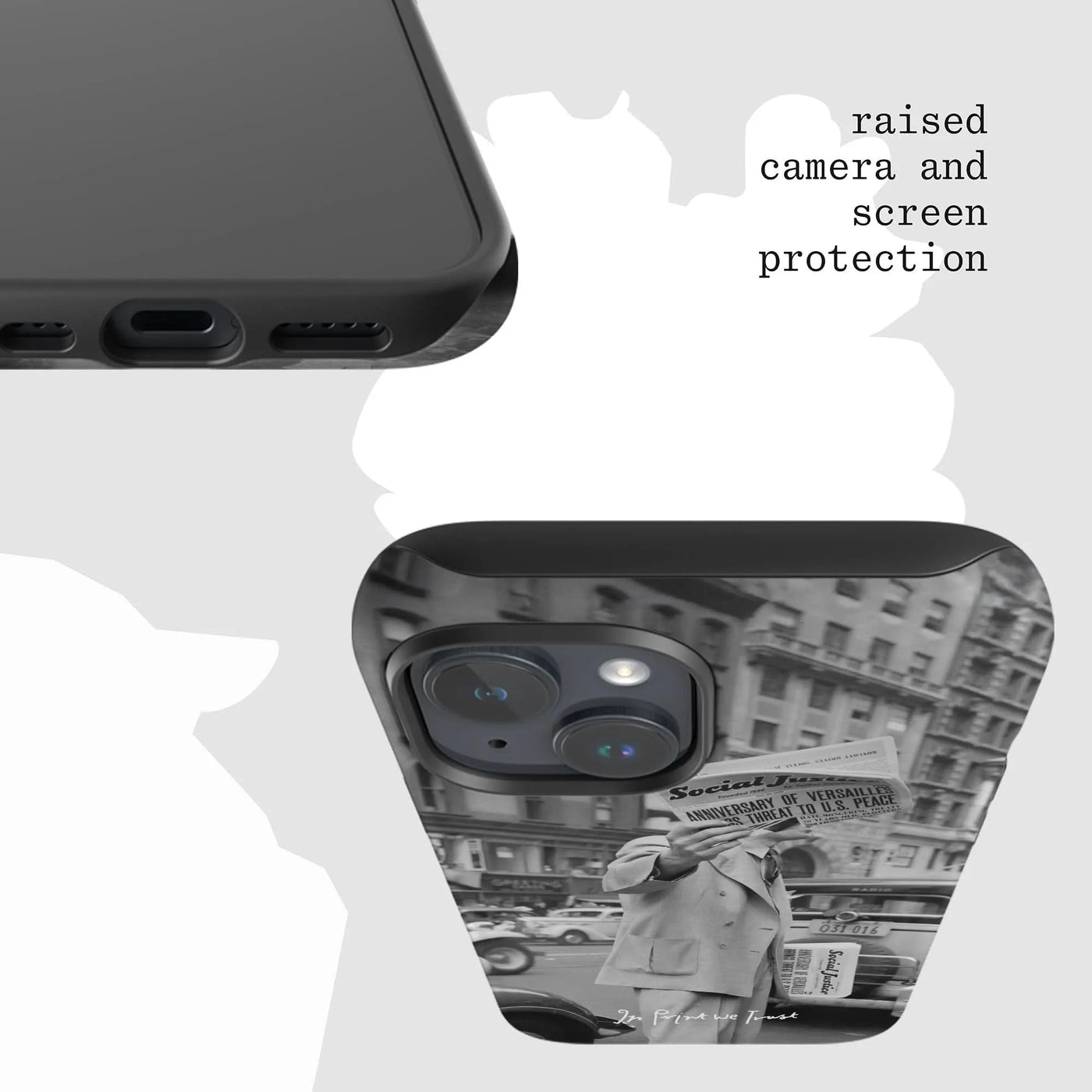 press tough iPhone case - In Print We Trust