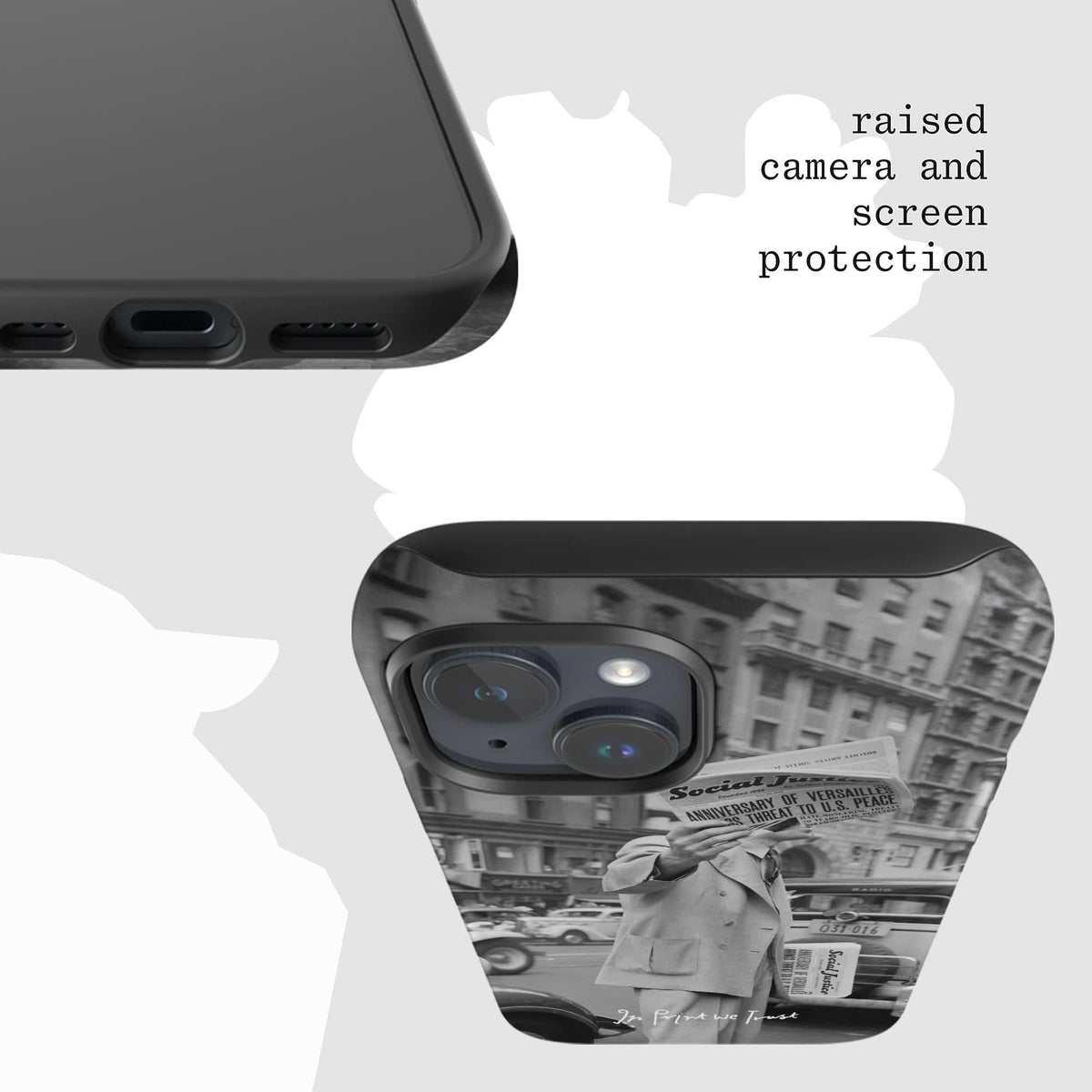 press tough iPhone case - In Print We Trust