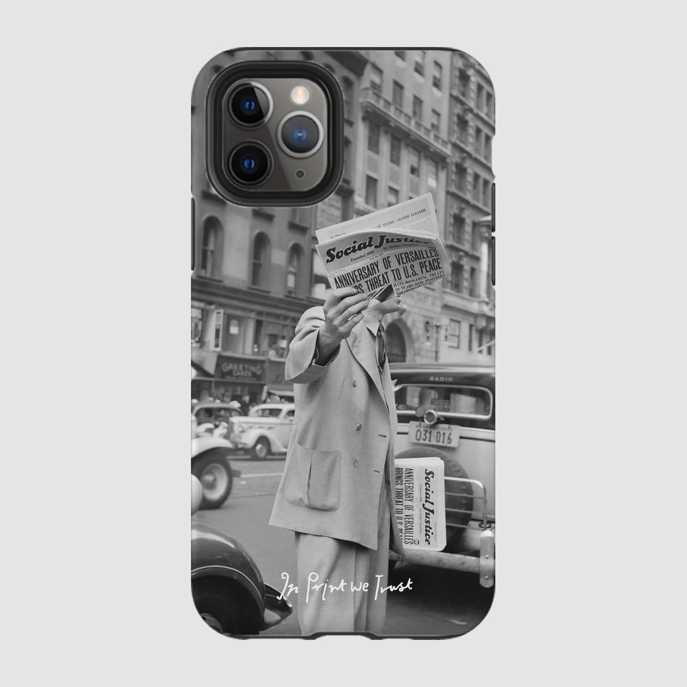 press tough iPhone case - In Print We Trust