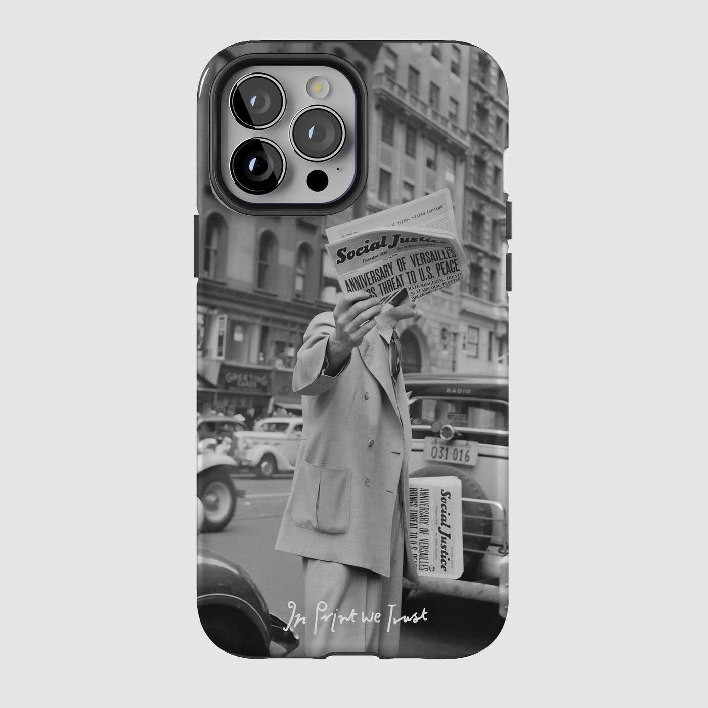 press tough iPhone case - In Print We Trust