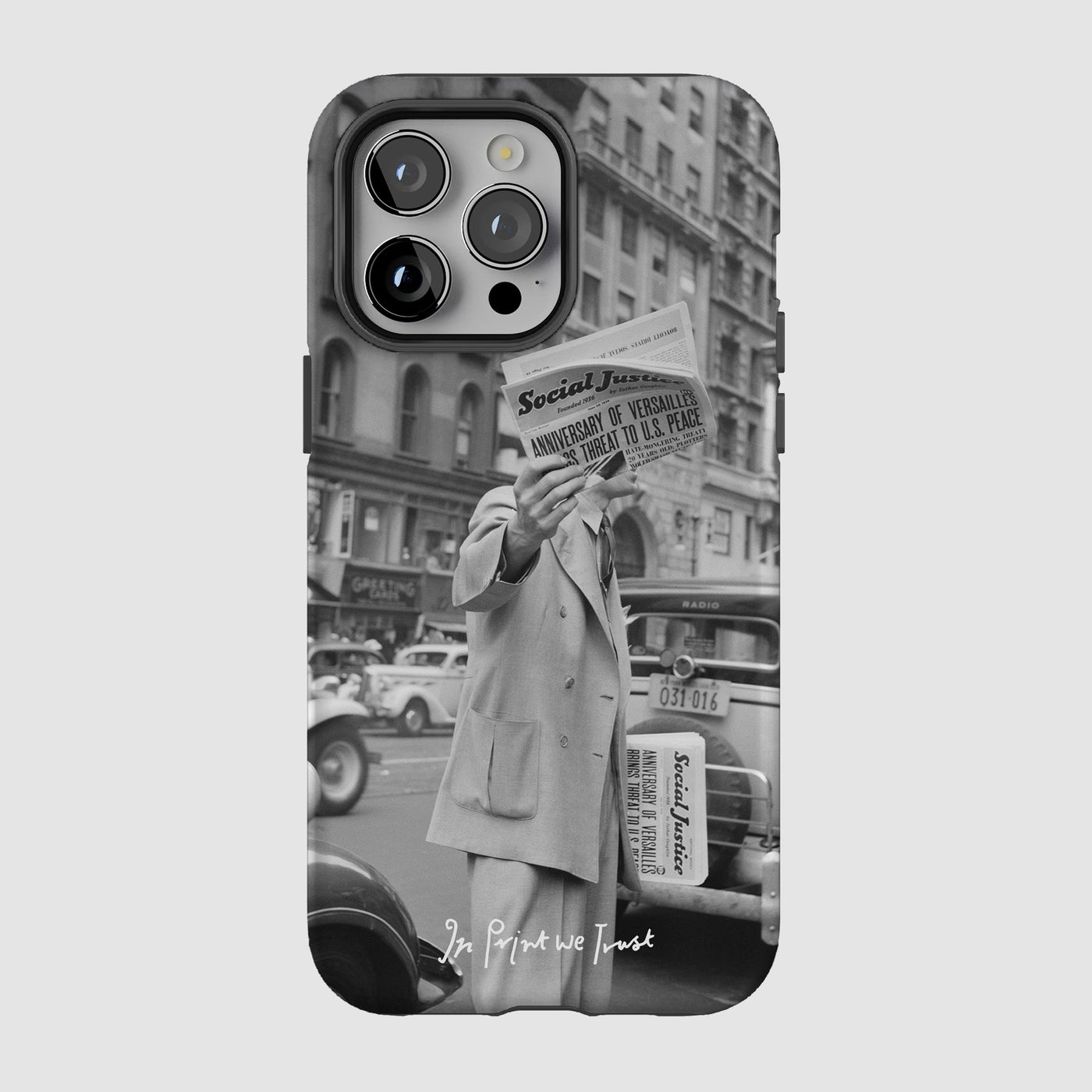 press tough iPhone case - In Print We Trust