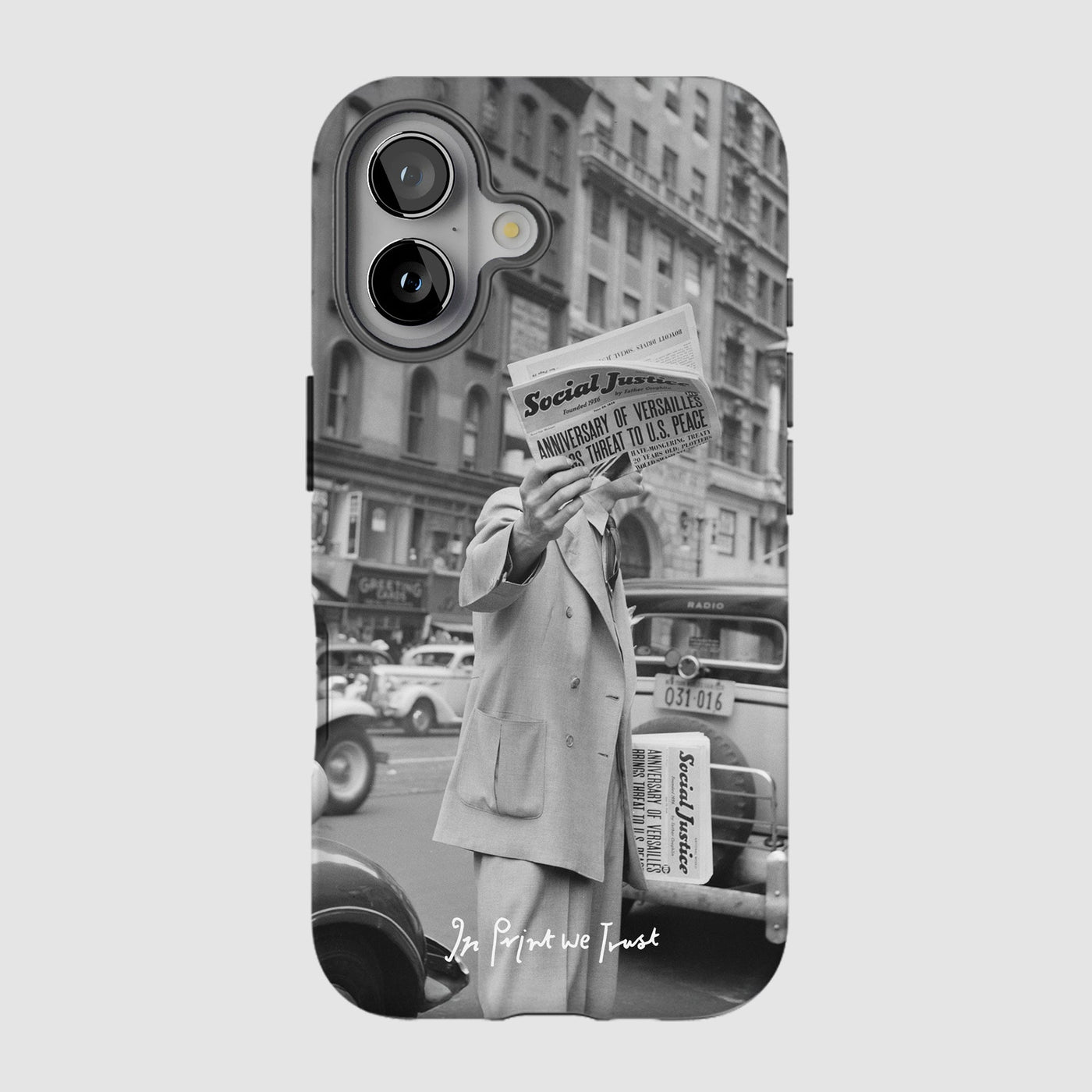 press tough iPhone case - In Print We Trust
