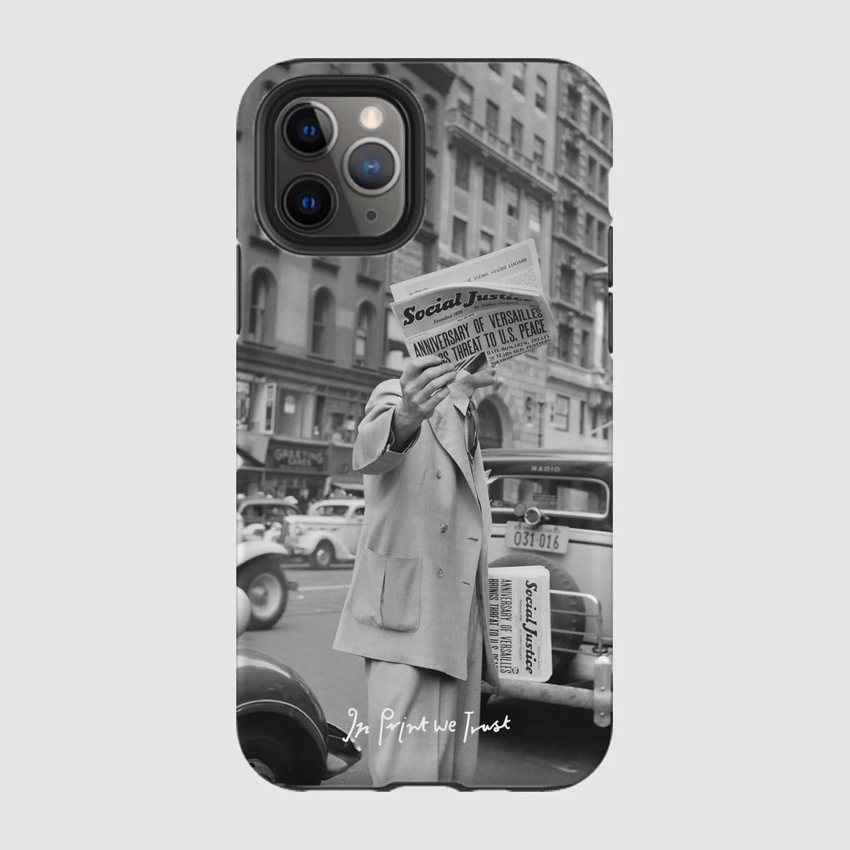 press tough iPhone case - In Print We Trust