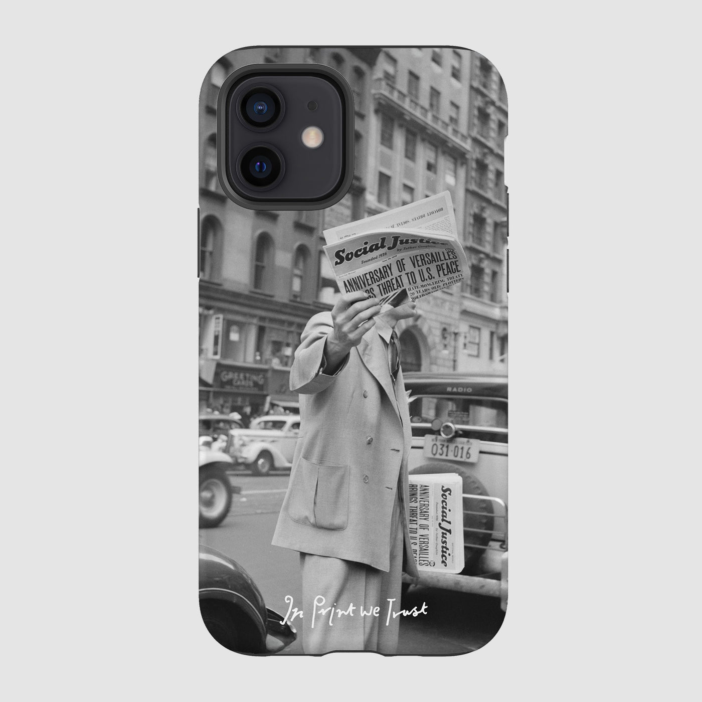 press tough iPhone case - In Print We Trust