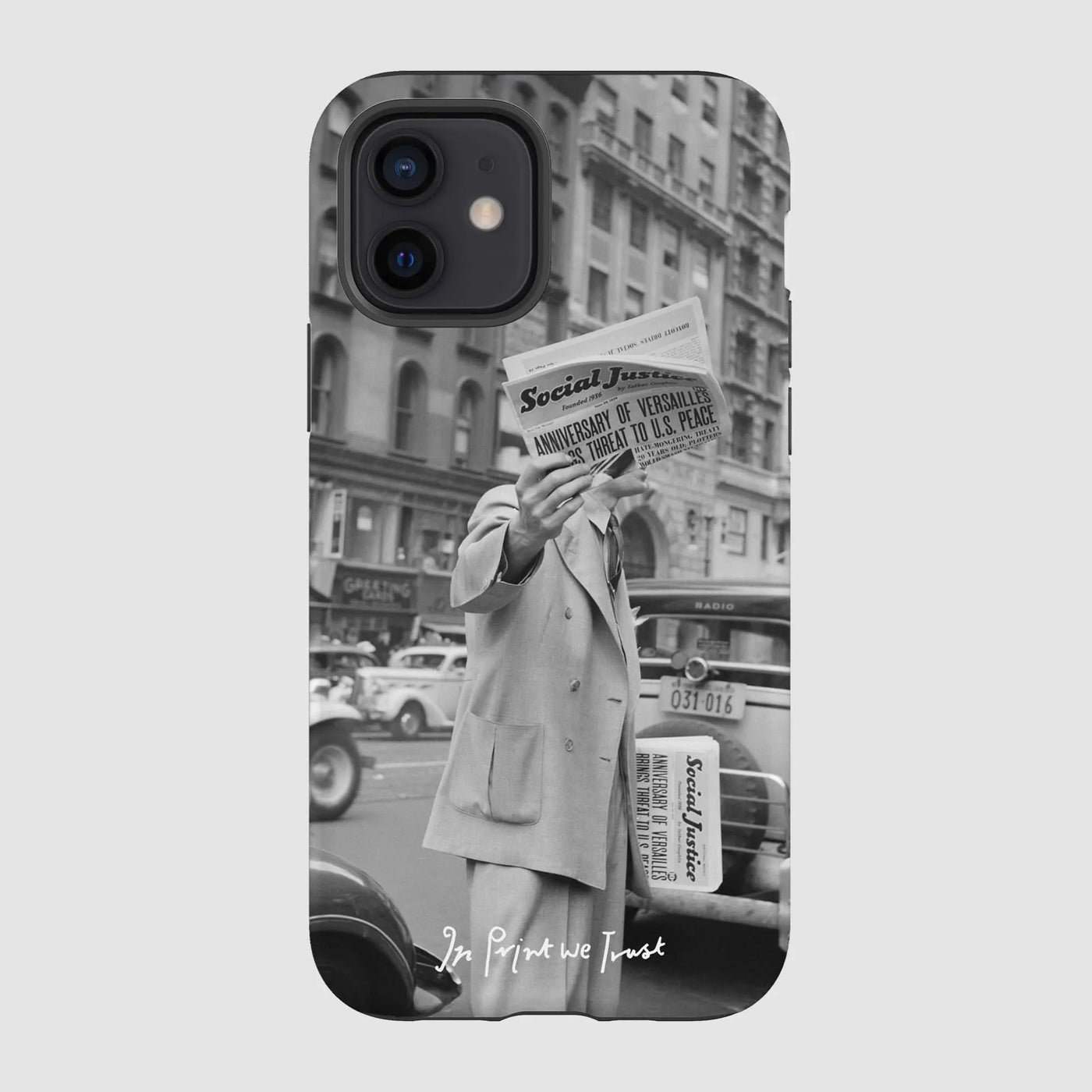 press tough iPhone case - In Print We Trust