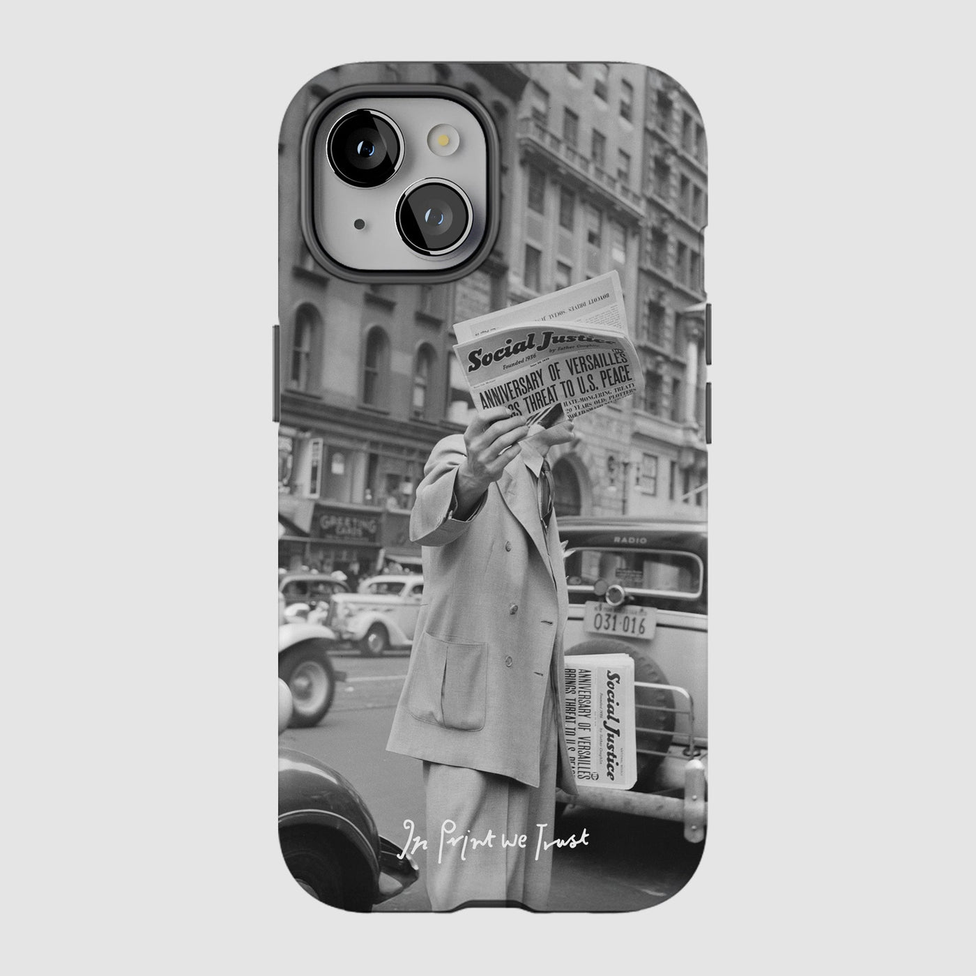 press tough iPhone case - In Print We Trust