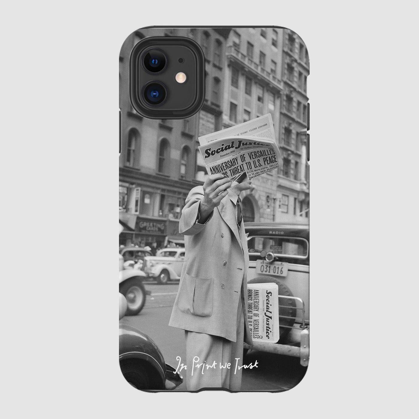 press tough iPhone case - In Print We Trust