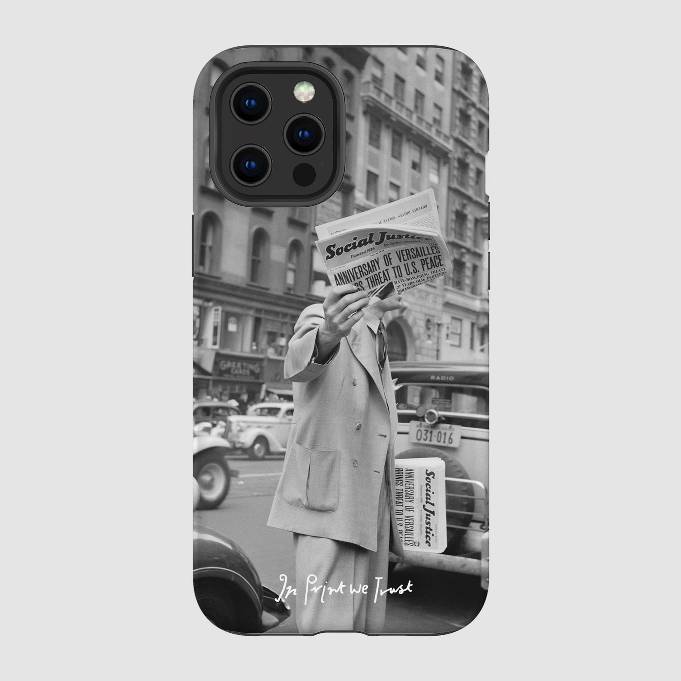 press tough iPhone case - In Print We Trust