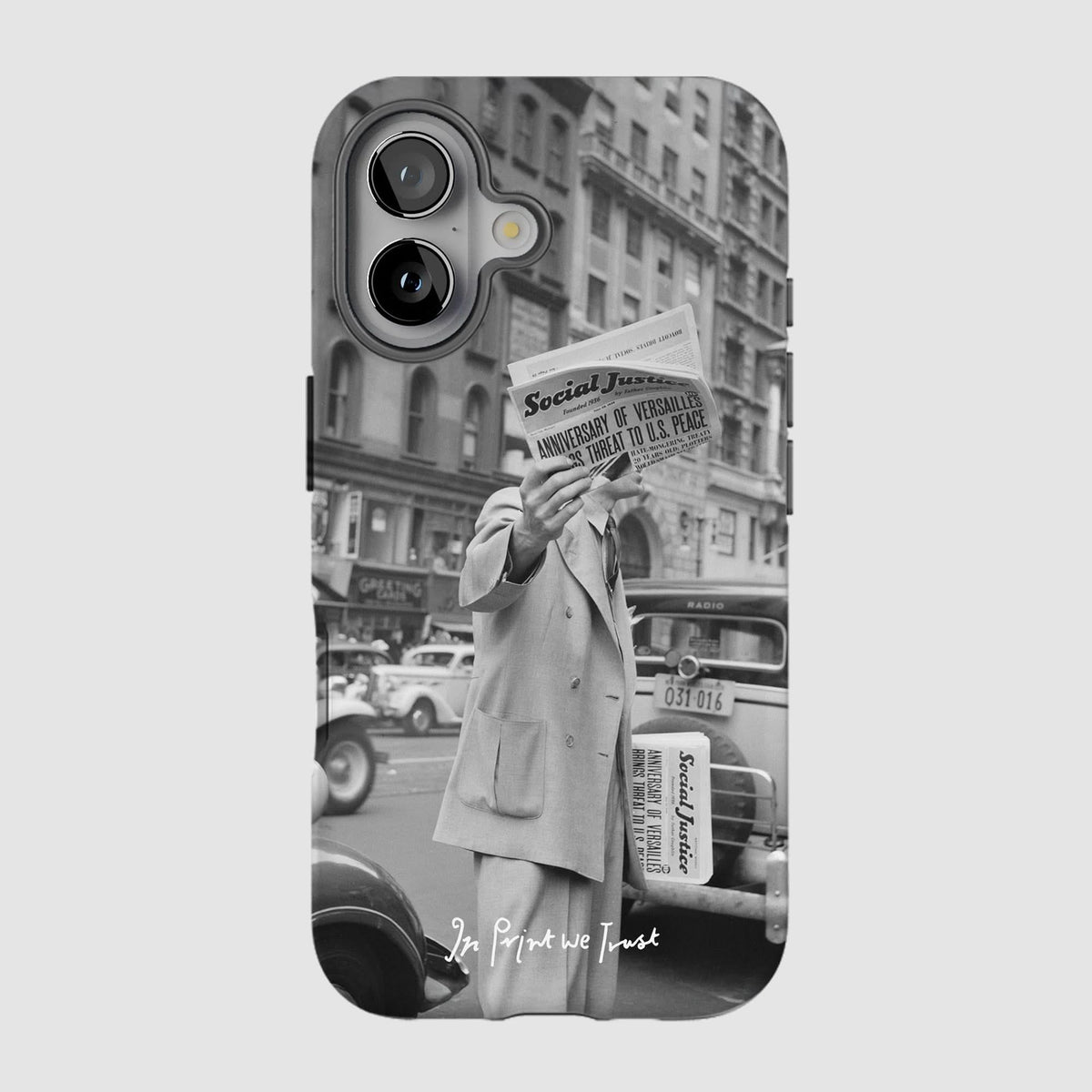 press tough iPhone case - In Print We Trust