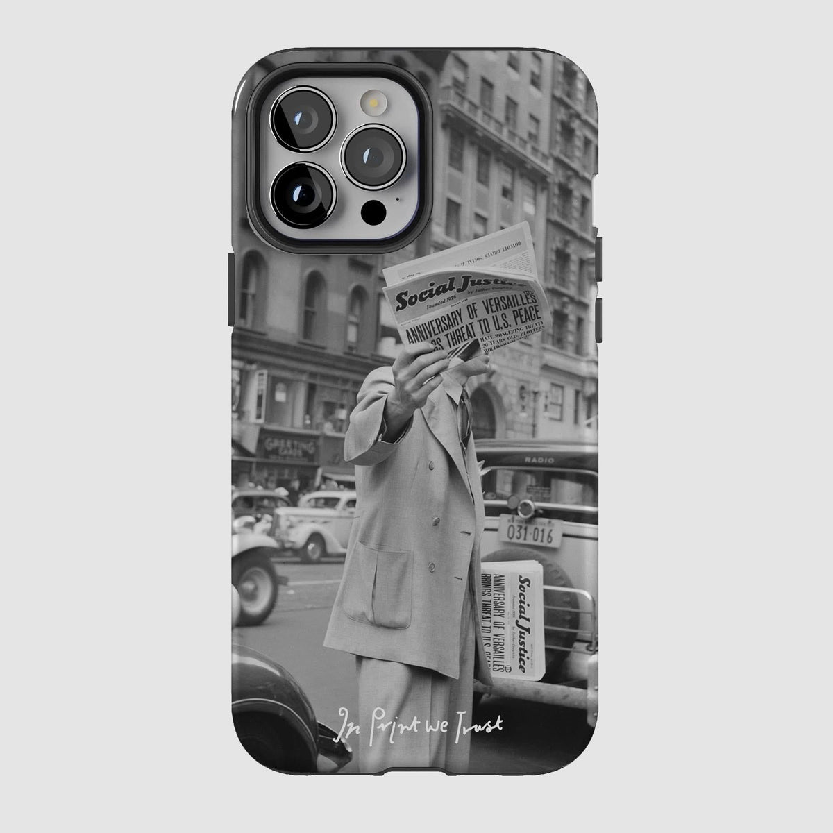 press tough iPhone case - In Print We Trust