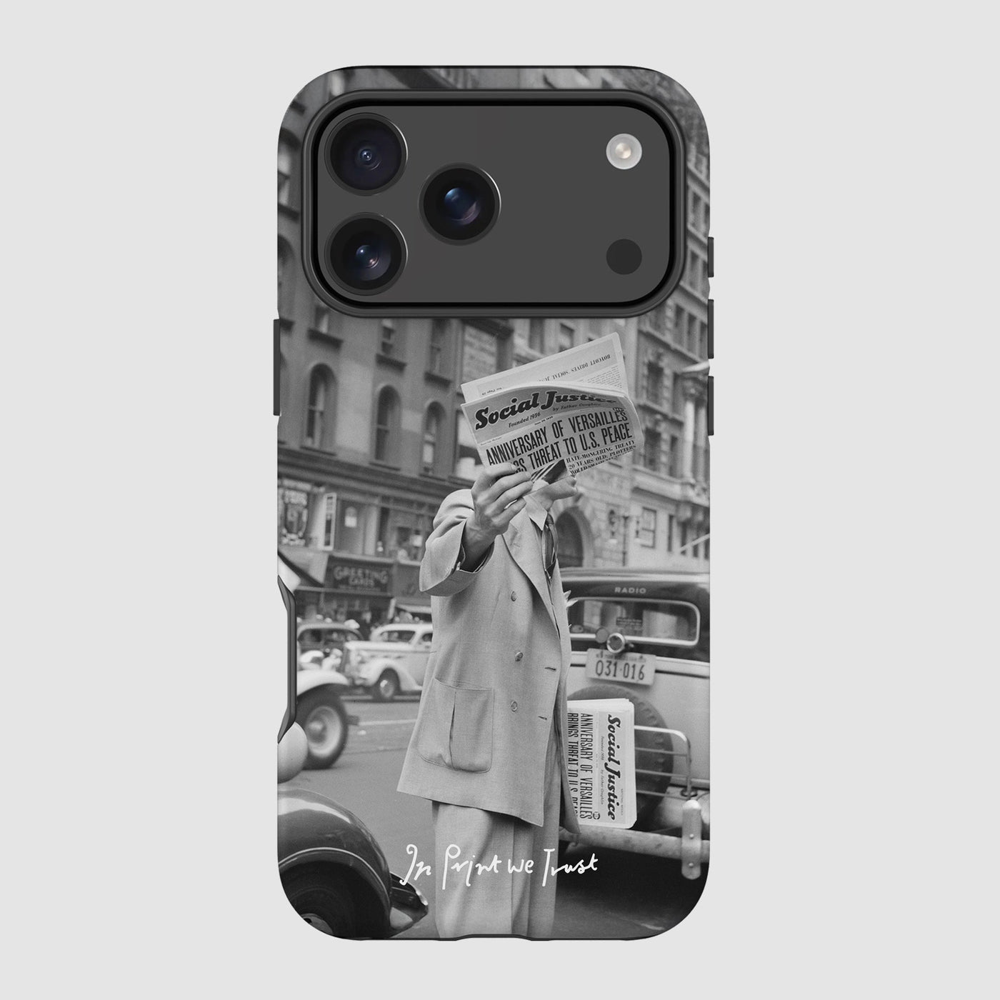 press tough iPhone case - In Print We Trust