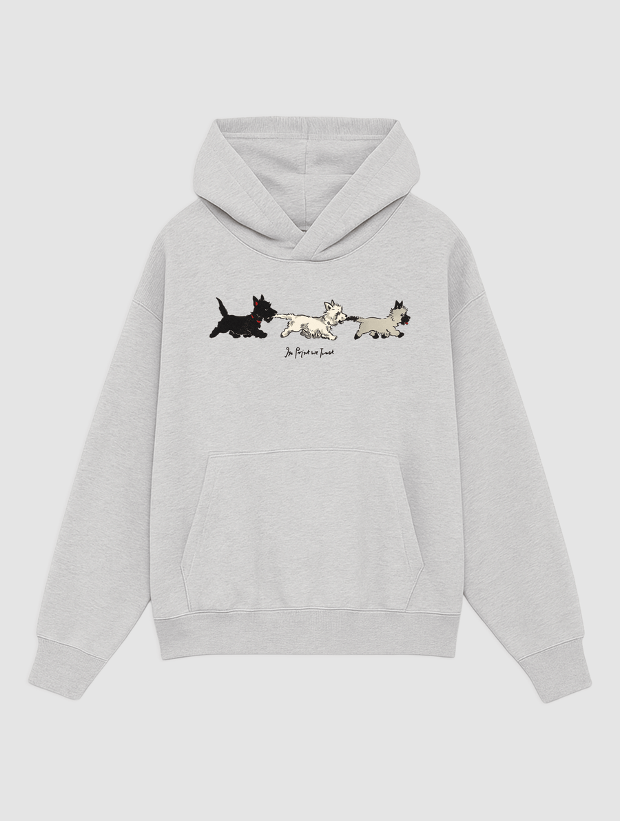 puppies grey hoodie - In Print We Trust