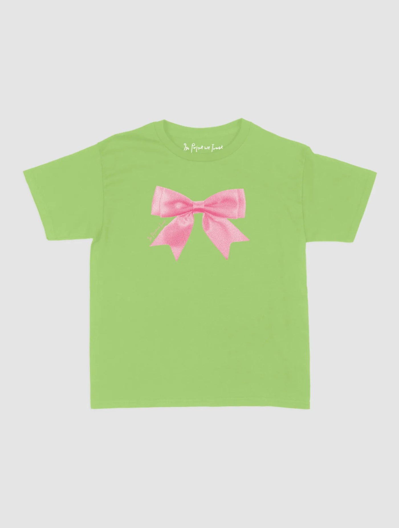 put a bow on it baby tee - In Print We Trust