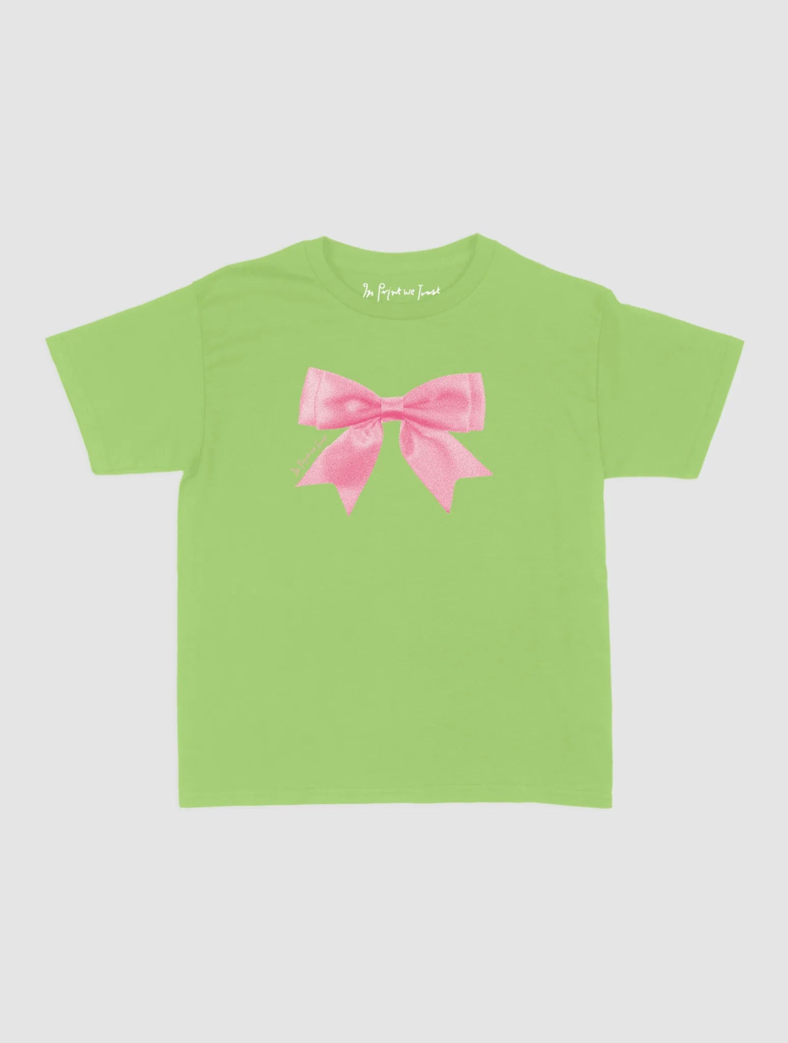 put a bow on it baby tee - In Print We Trust
