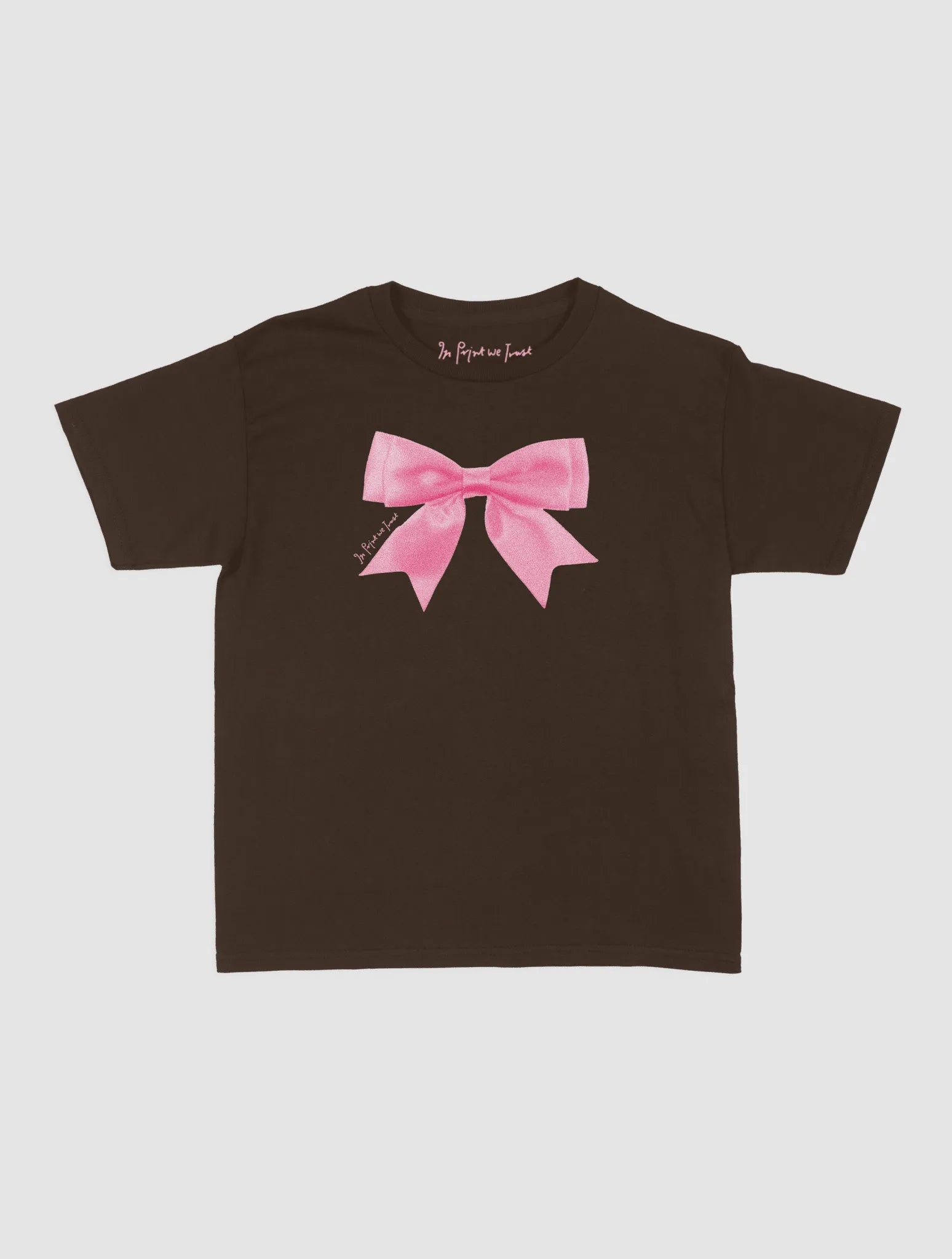 put a bow on it baby tee - In Print We Trust