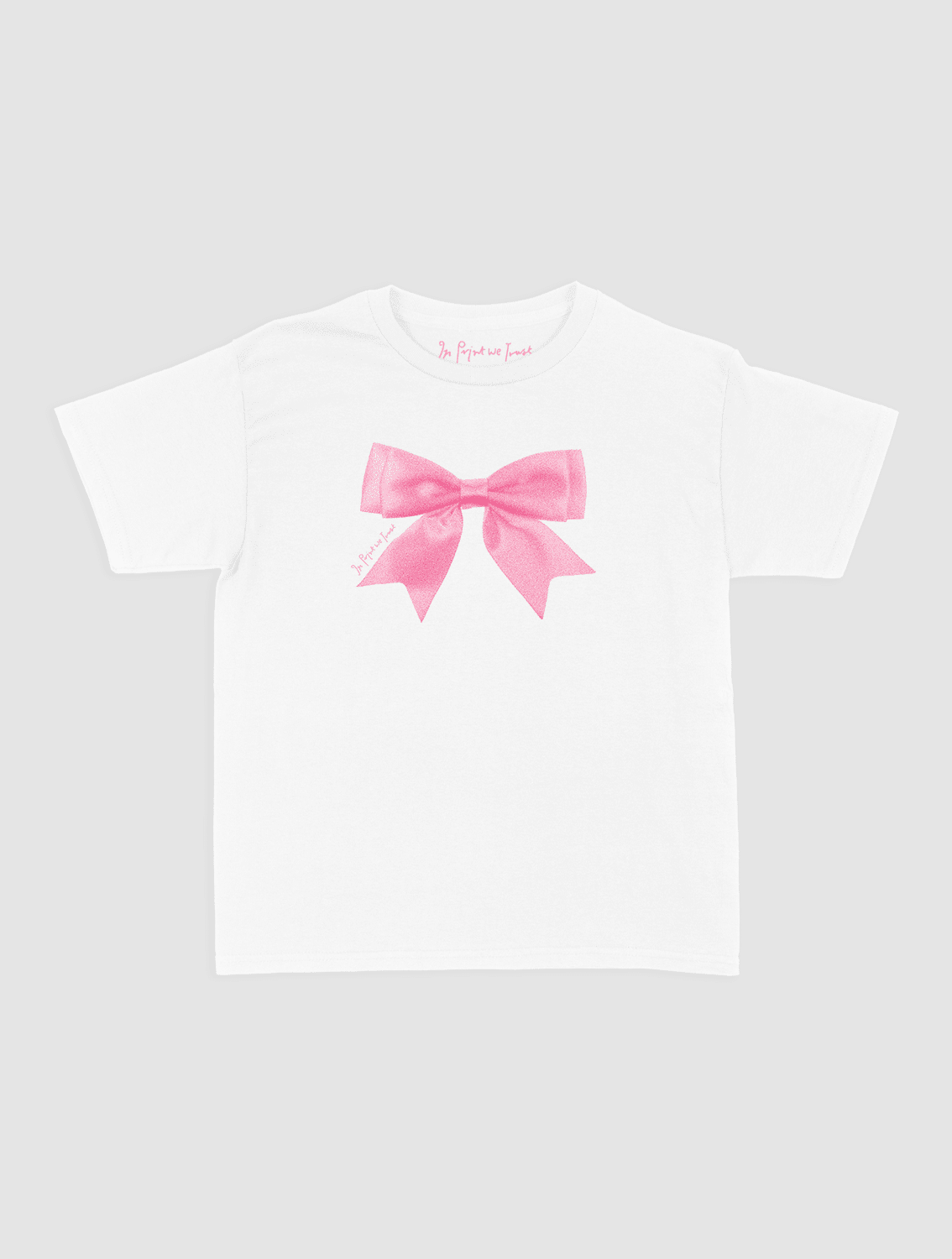 put a bow on it baby tee - In Print We Trust