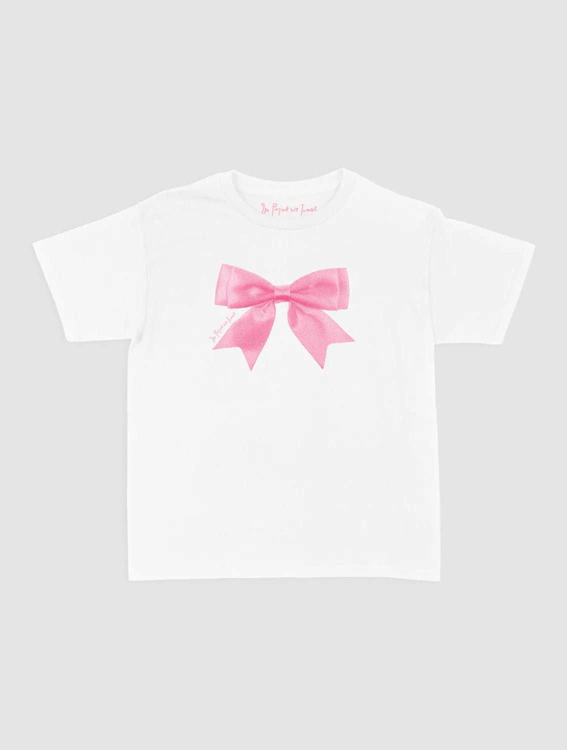 put a bow on it baby tee - In Print We Trust