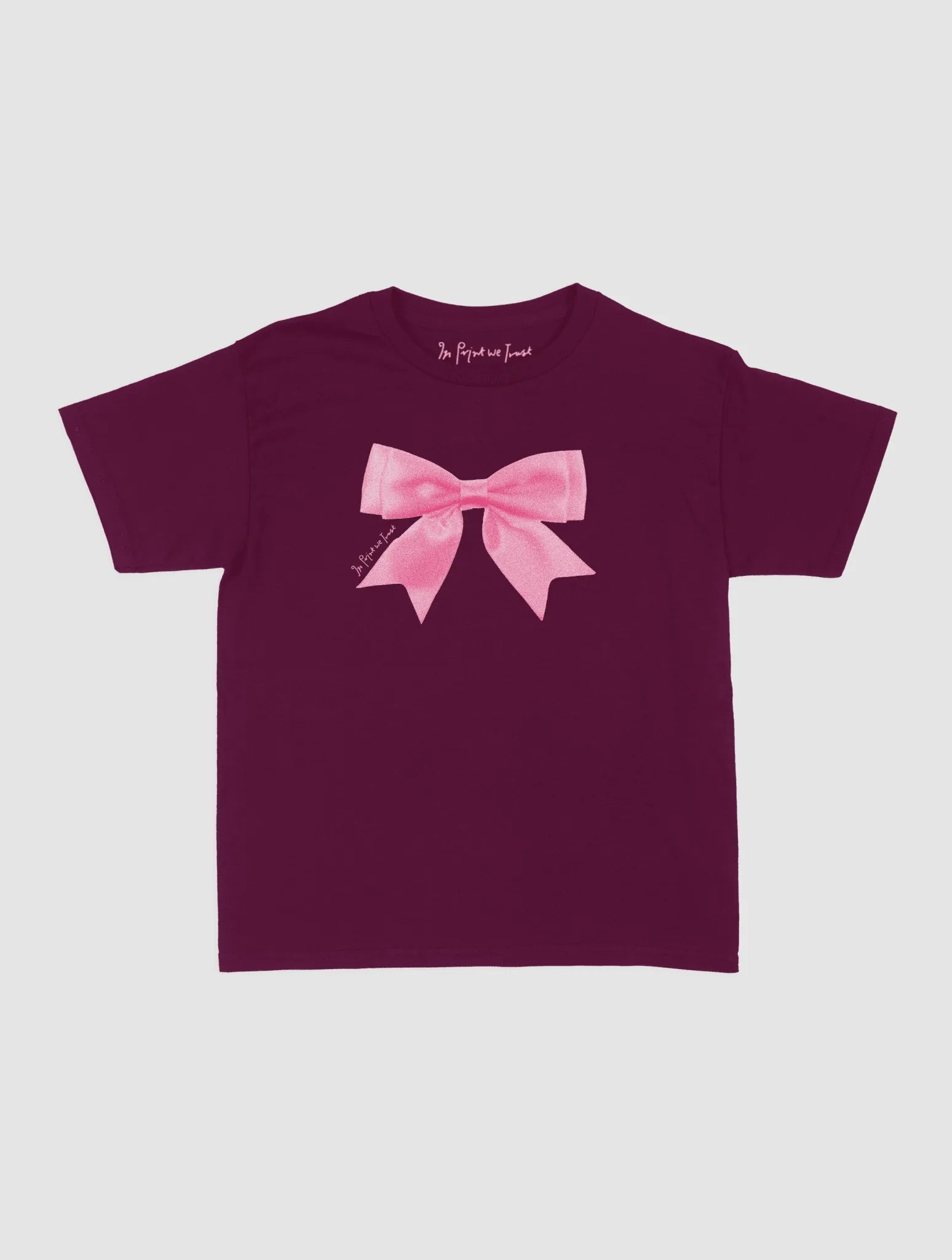 put a bow on it baby tee - In Print We Trust
