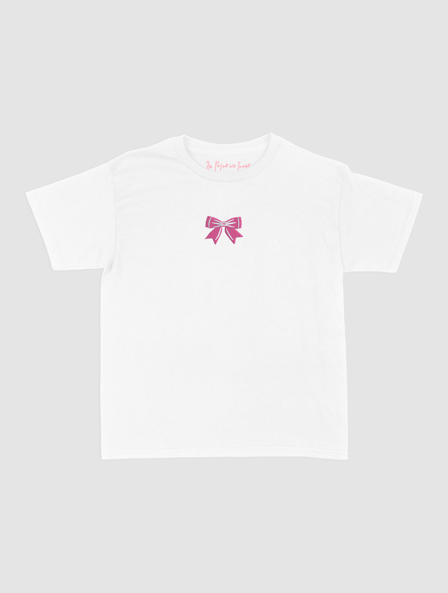 put a bow on it embroidered baby tee - In Print We Trust