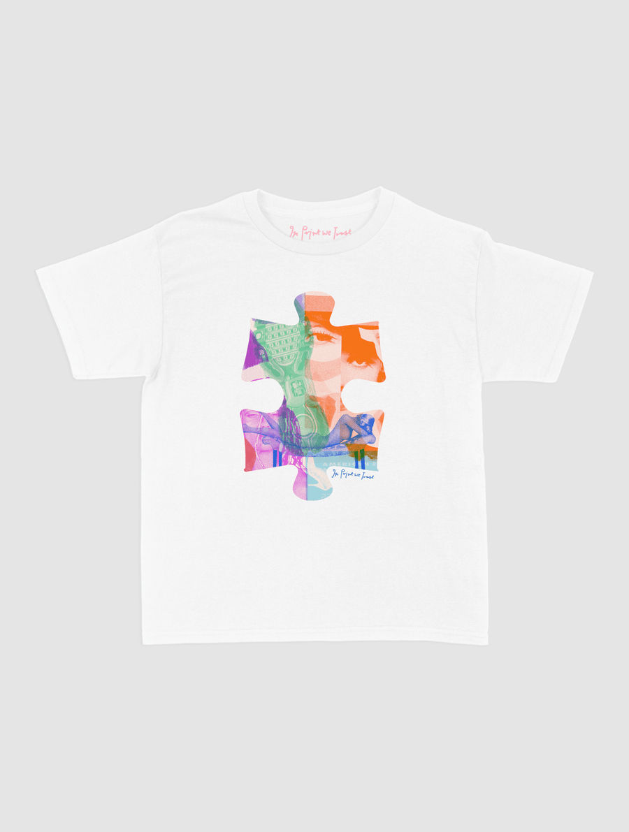 puzzle piece baby tee - In Print We Trust