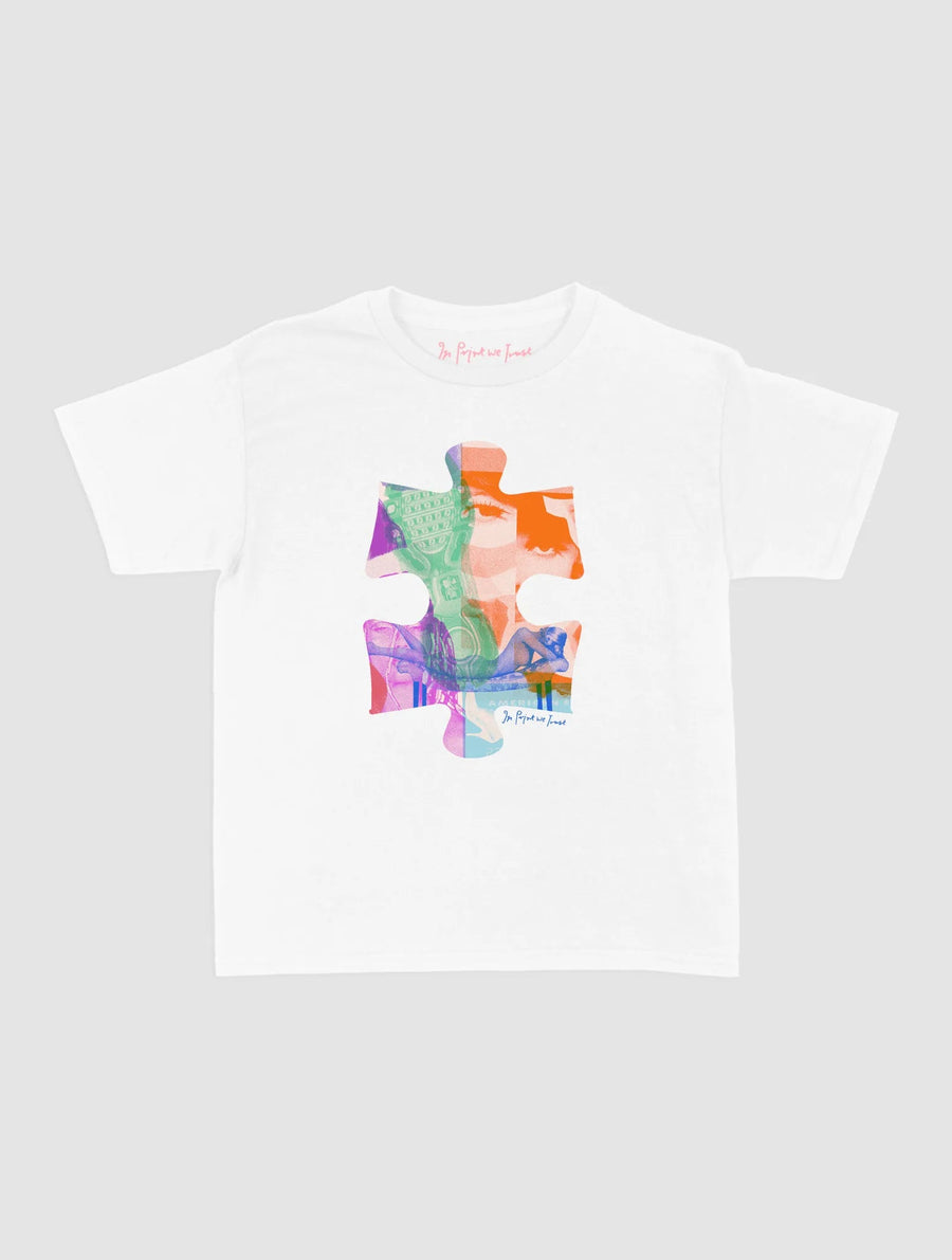 puzzle piece baby tee - In Print We Trust