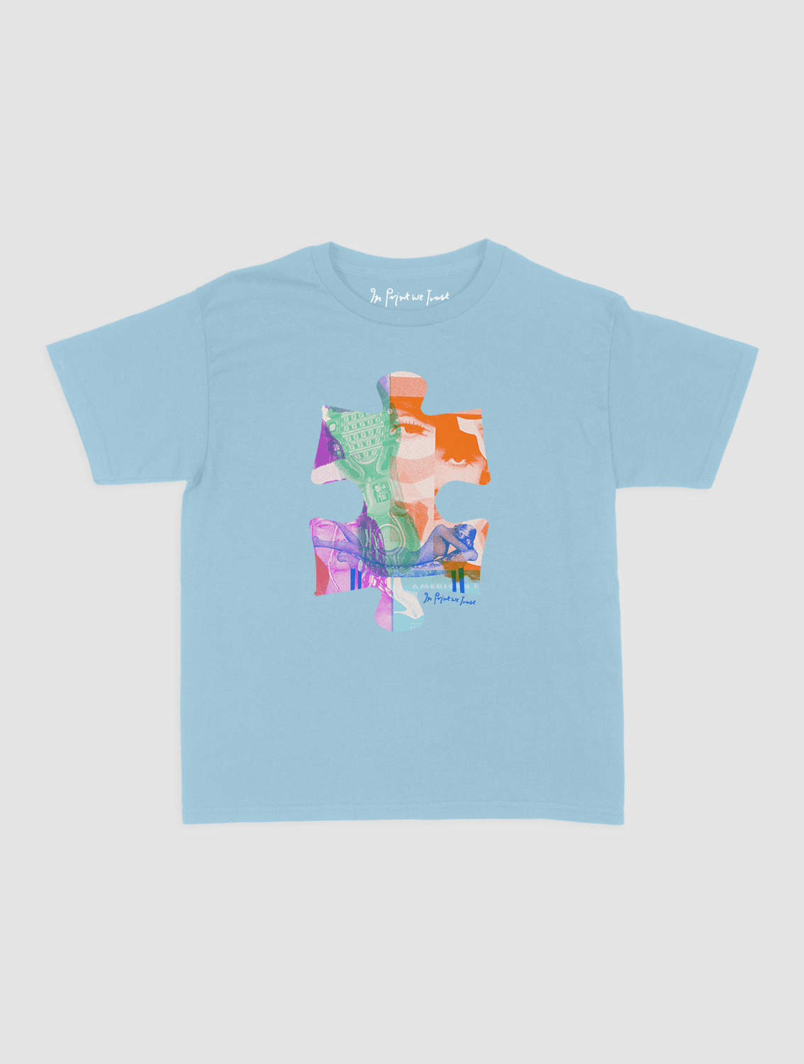 puzzle piece baby tee - In Print We Trust