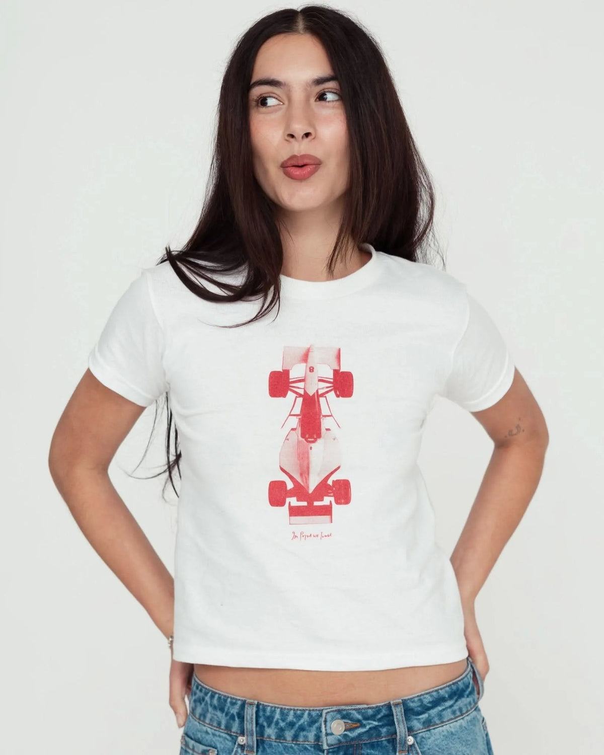 racing car baby tee - In Print We Trust