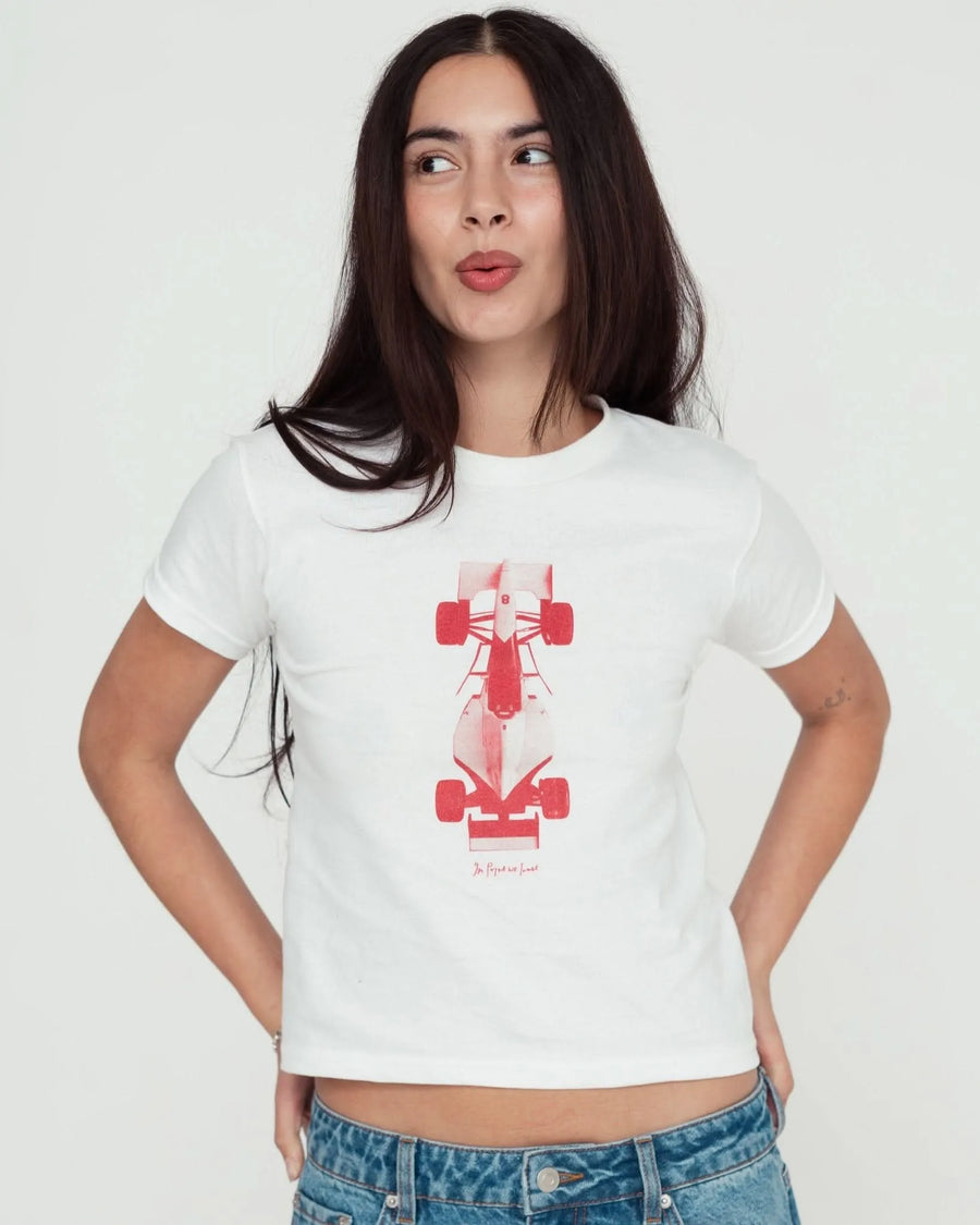 racing car baby tee - In Print We Trust