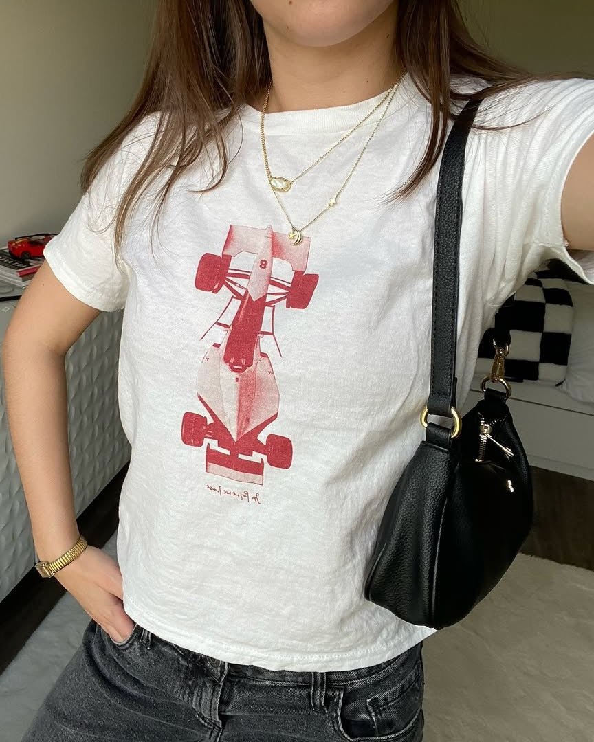 racing car baby tee - In Print We Trust