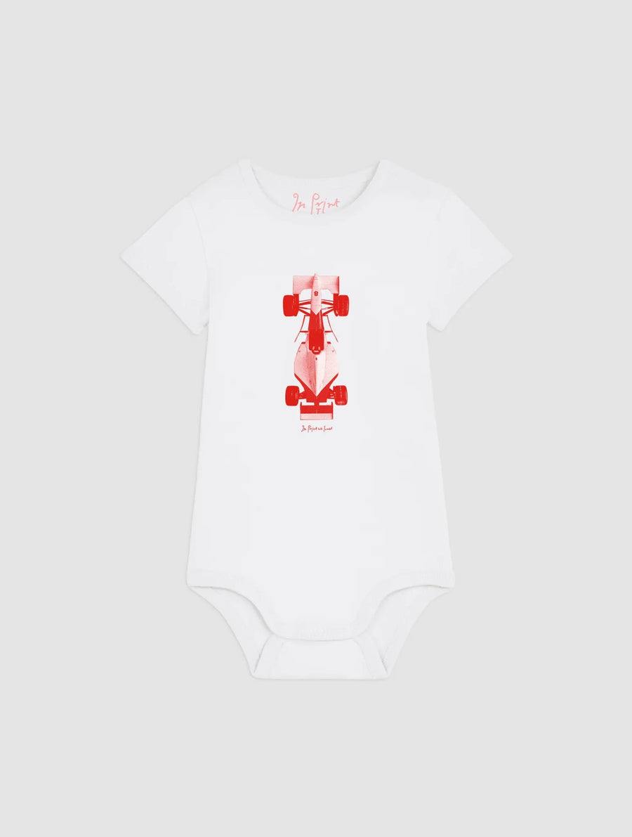 racing car bodysuit for babies - In Print We Trust