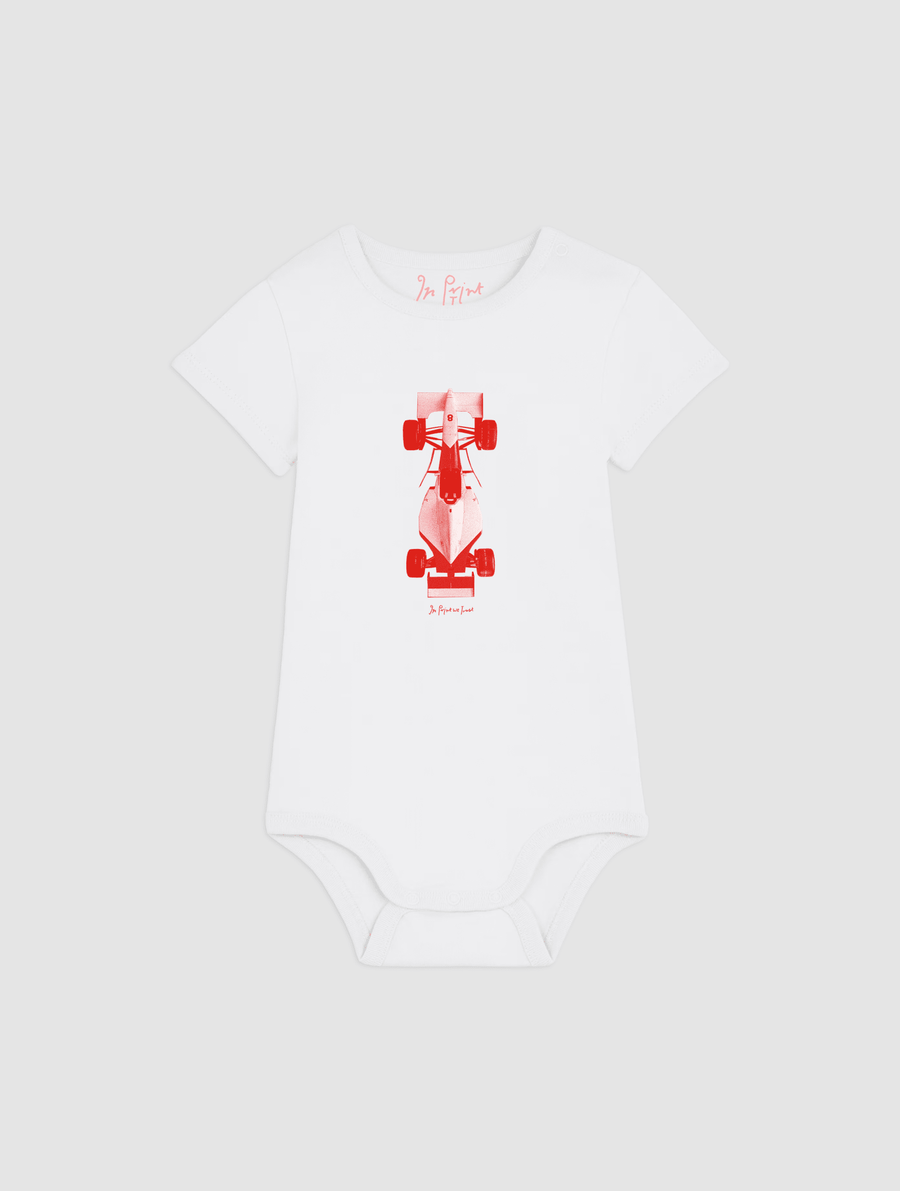 racing car bodysuit for babies - In Print We Trust