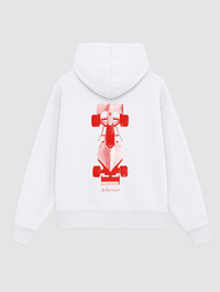 racing car white hoodie - In Print We Trust