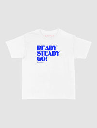 ready steady go! baby tee - In Print We Trust