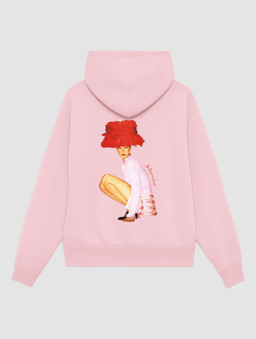really big hat pink hoodie - In Print We Trust