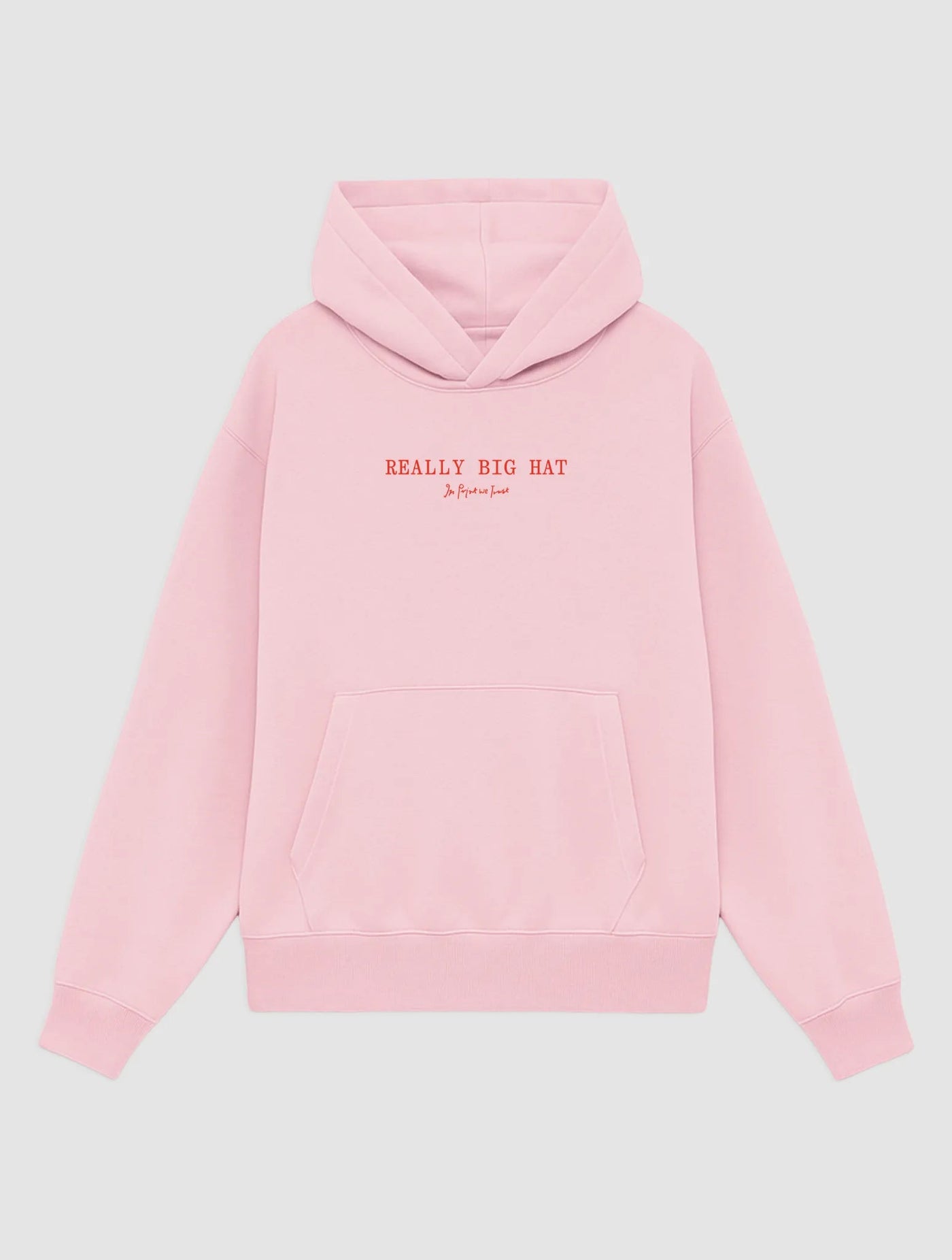 really big hat pink hoodie - In Print We Trust