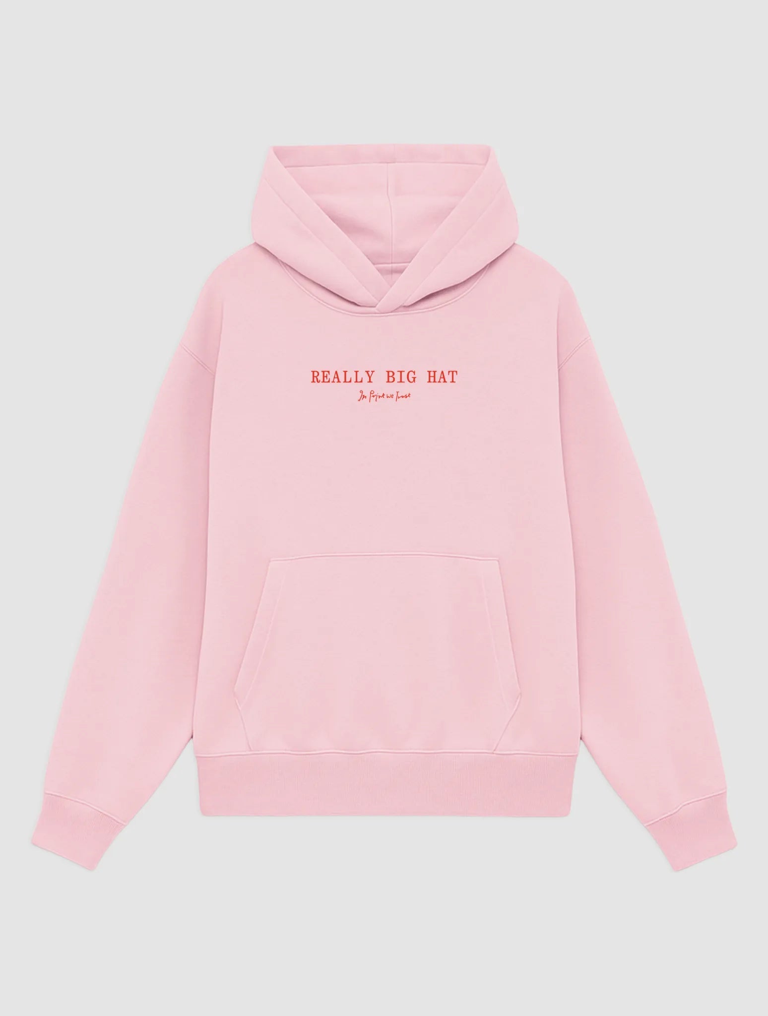 really big hat pink hoodie - In Print We Trust