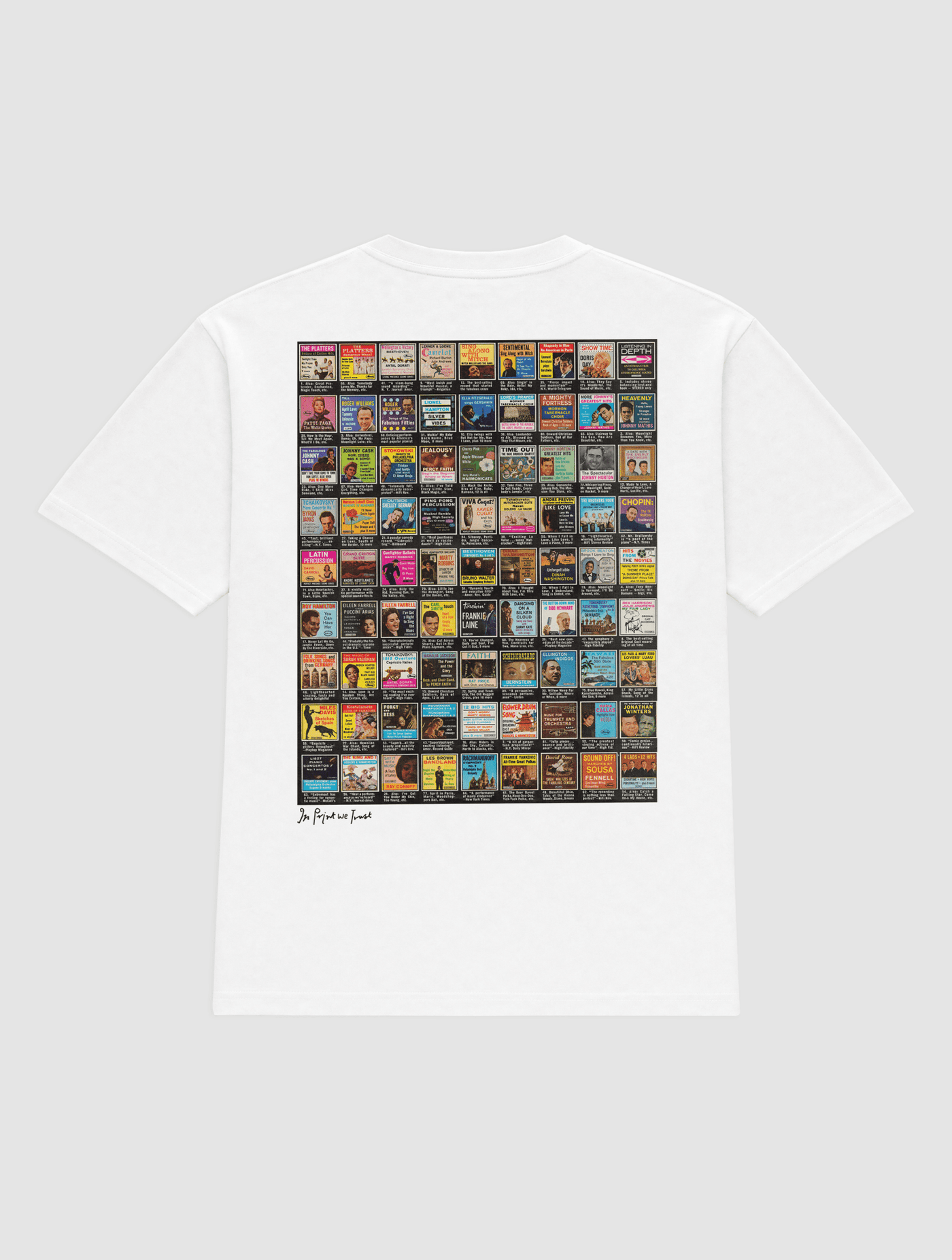 records heavyweight tee - In Print We Trust