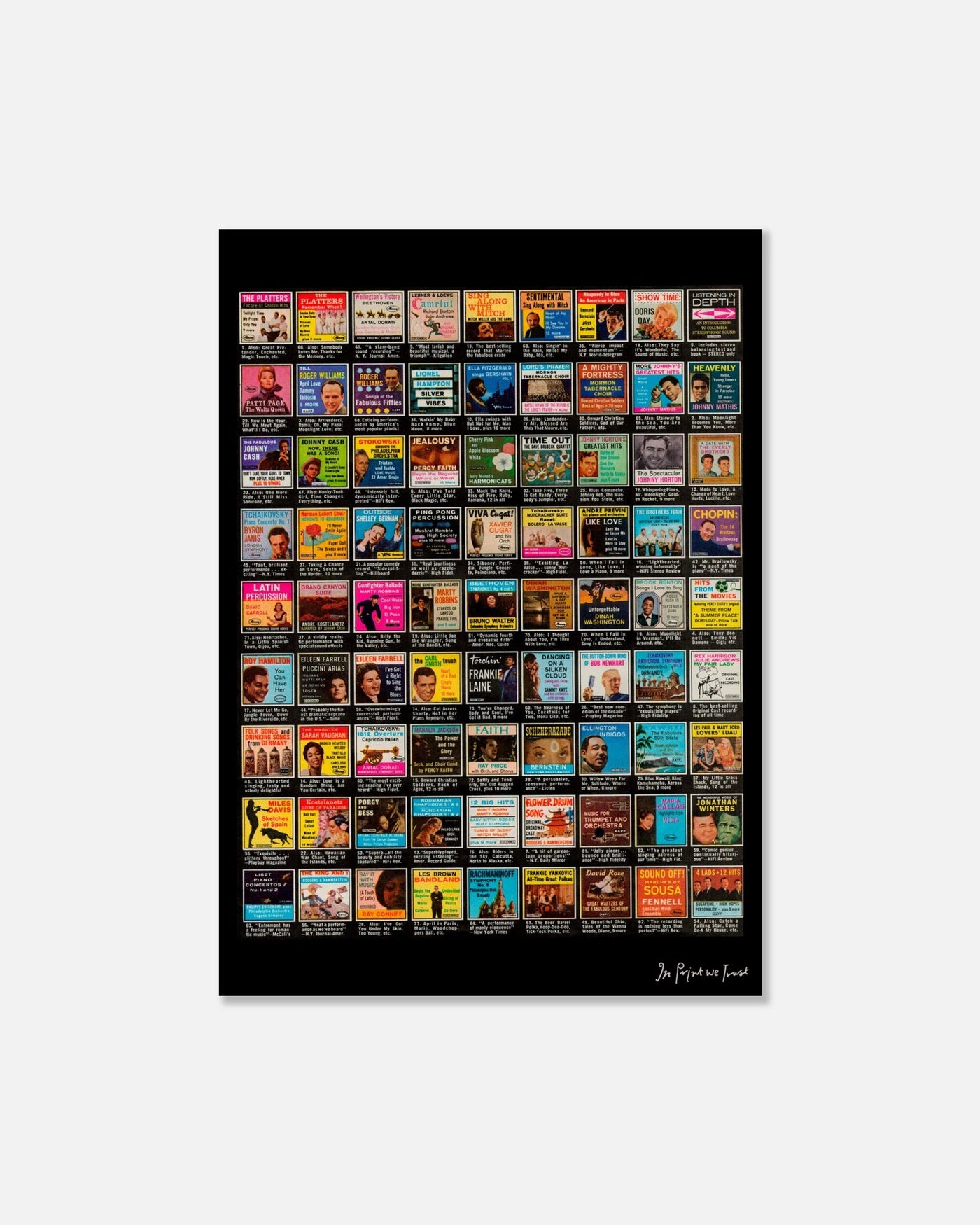 records poster print - In Print We Trust