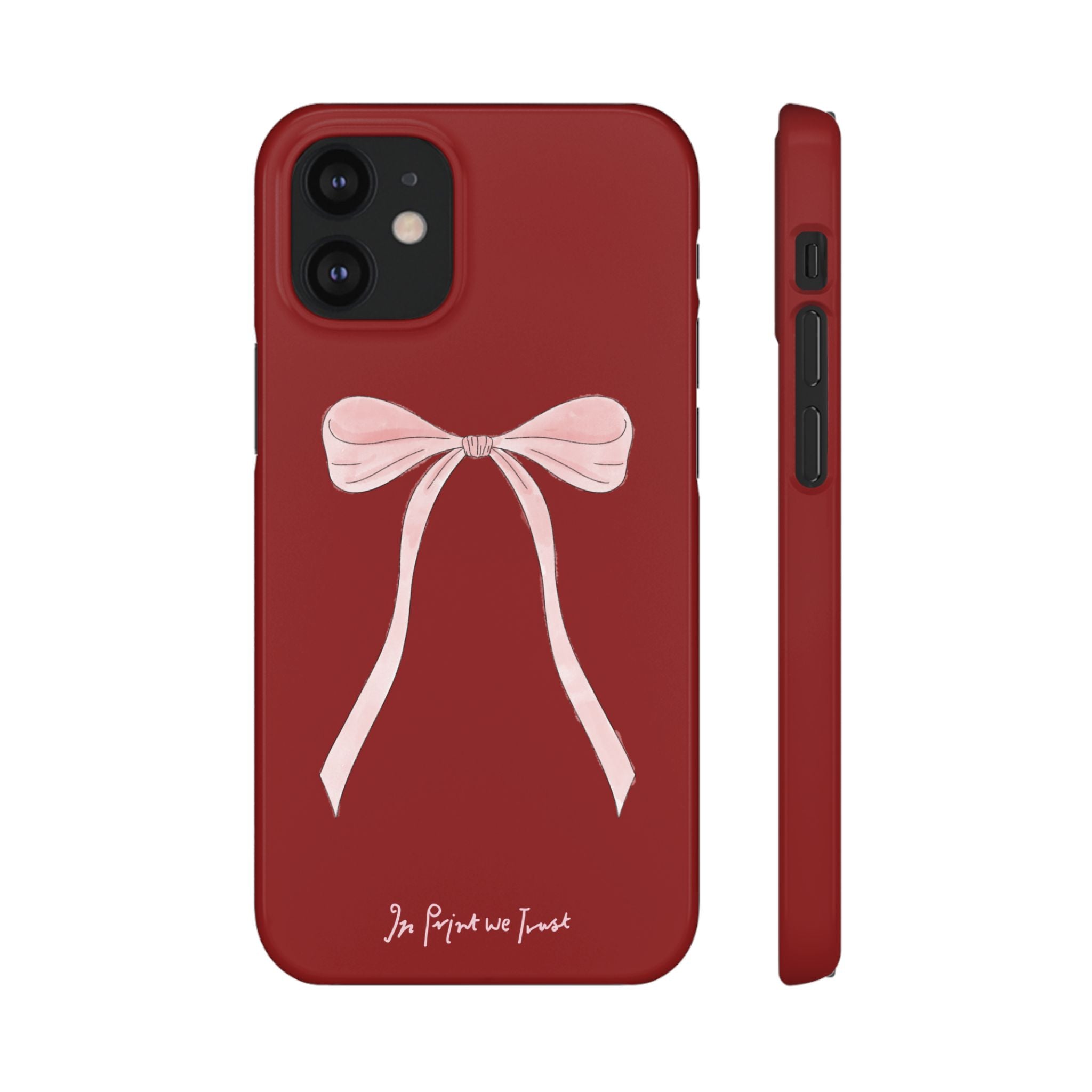 red ribbon iPhone case - In Print We Trust