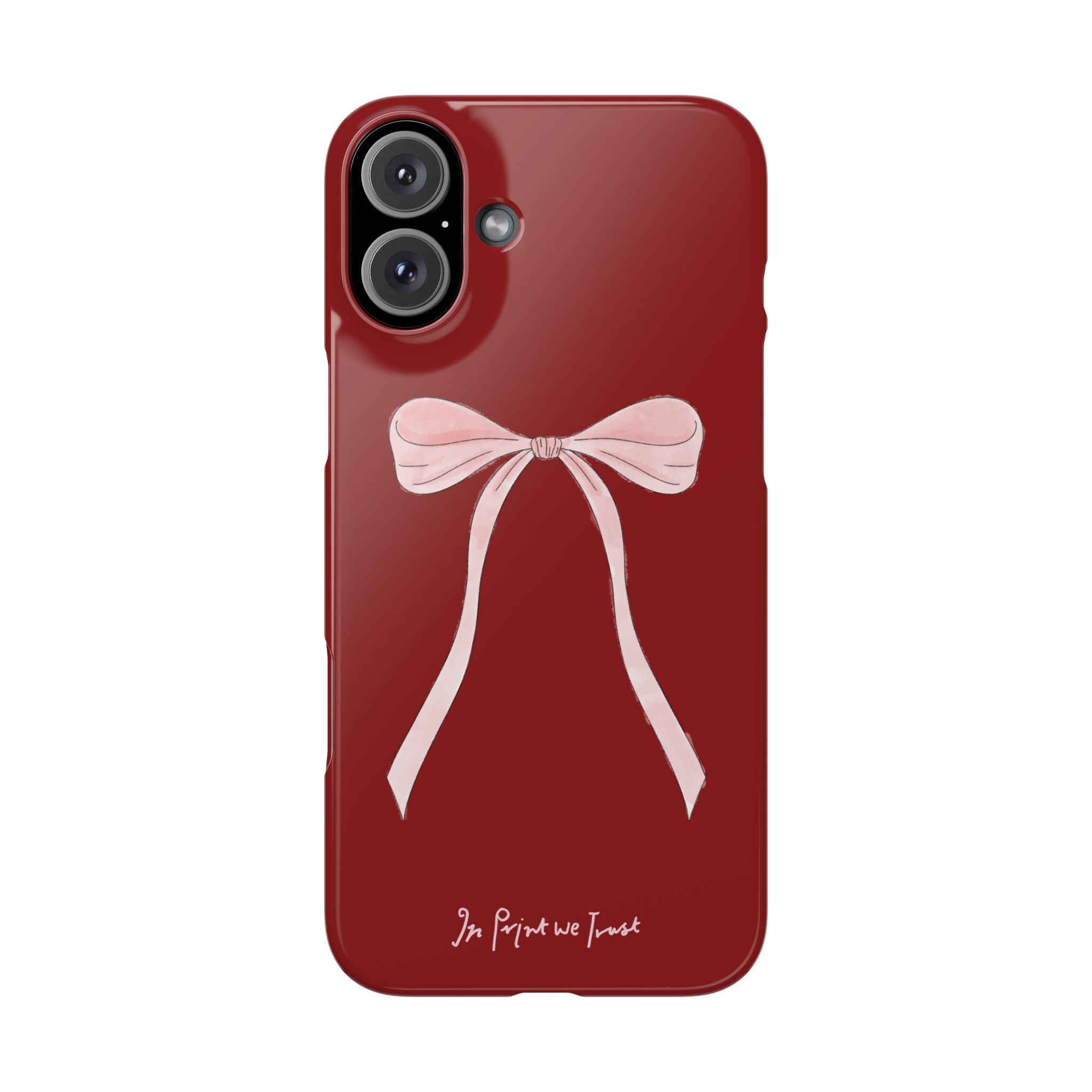 red ribbon iPhone case - In Print We Trust