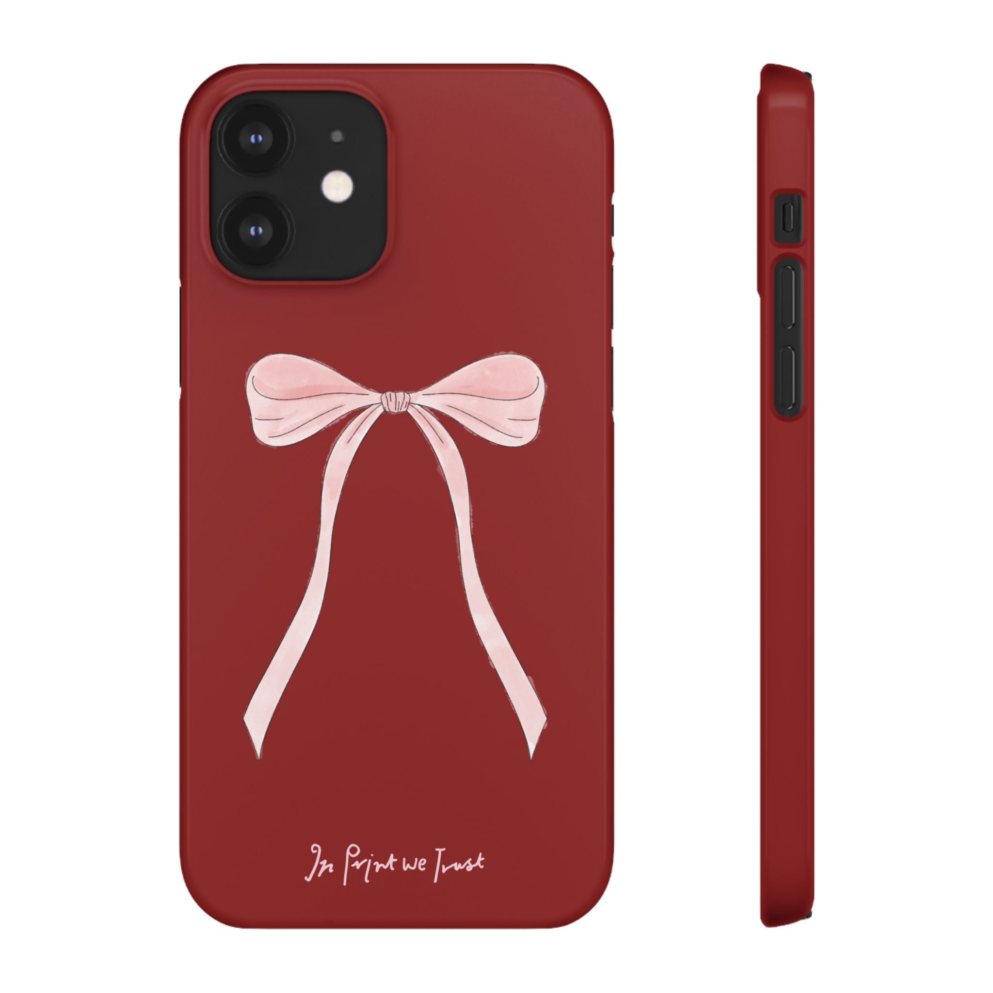 red ribbon iPhone case - In Print We Trust