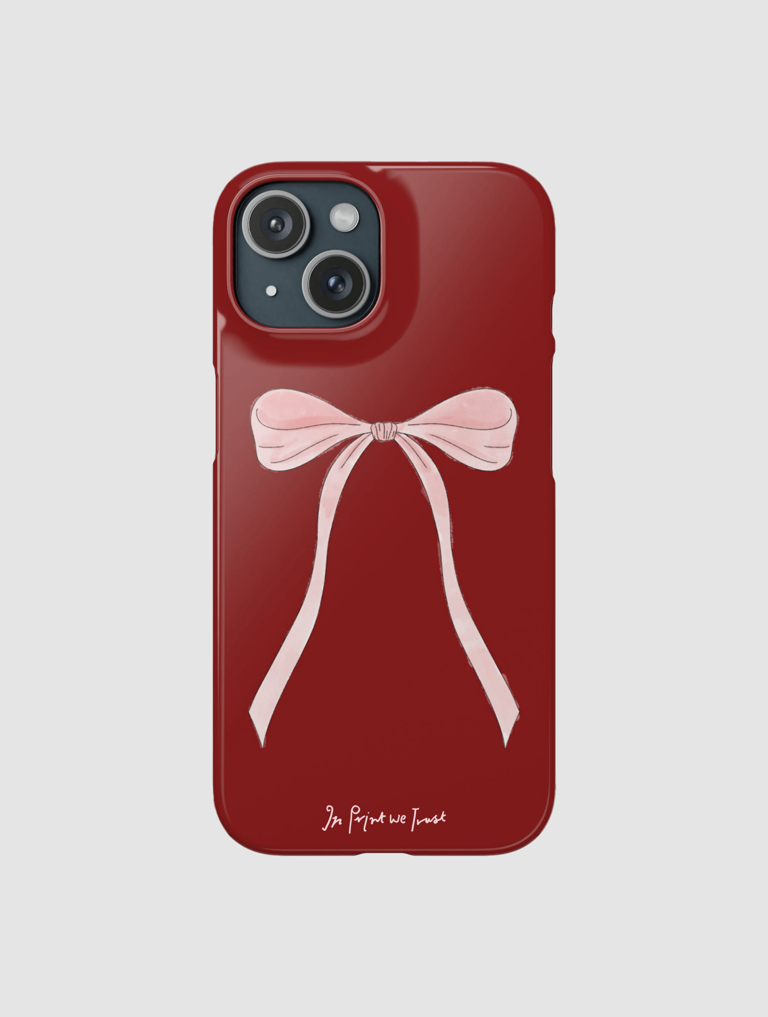 red ribbon iPhone case - In Print We Trust