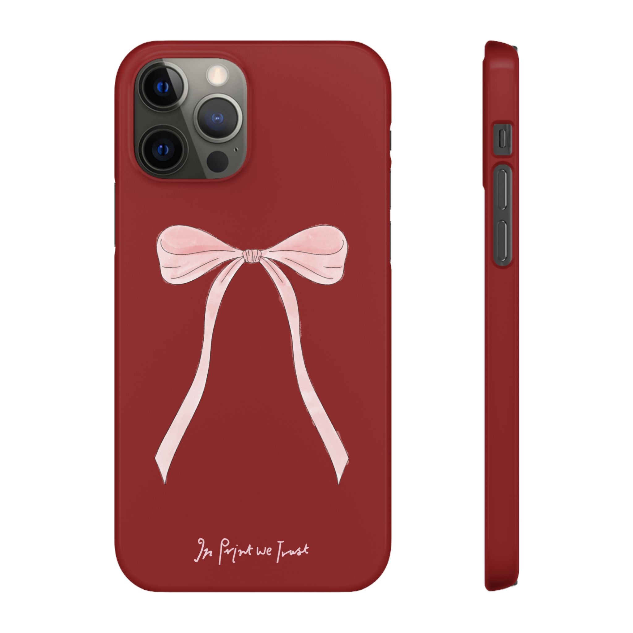 red ribbon iPhone case - In Print We Trust