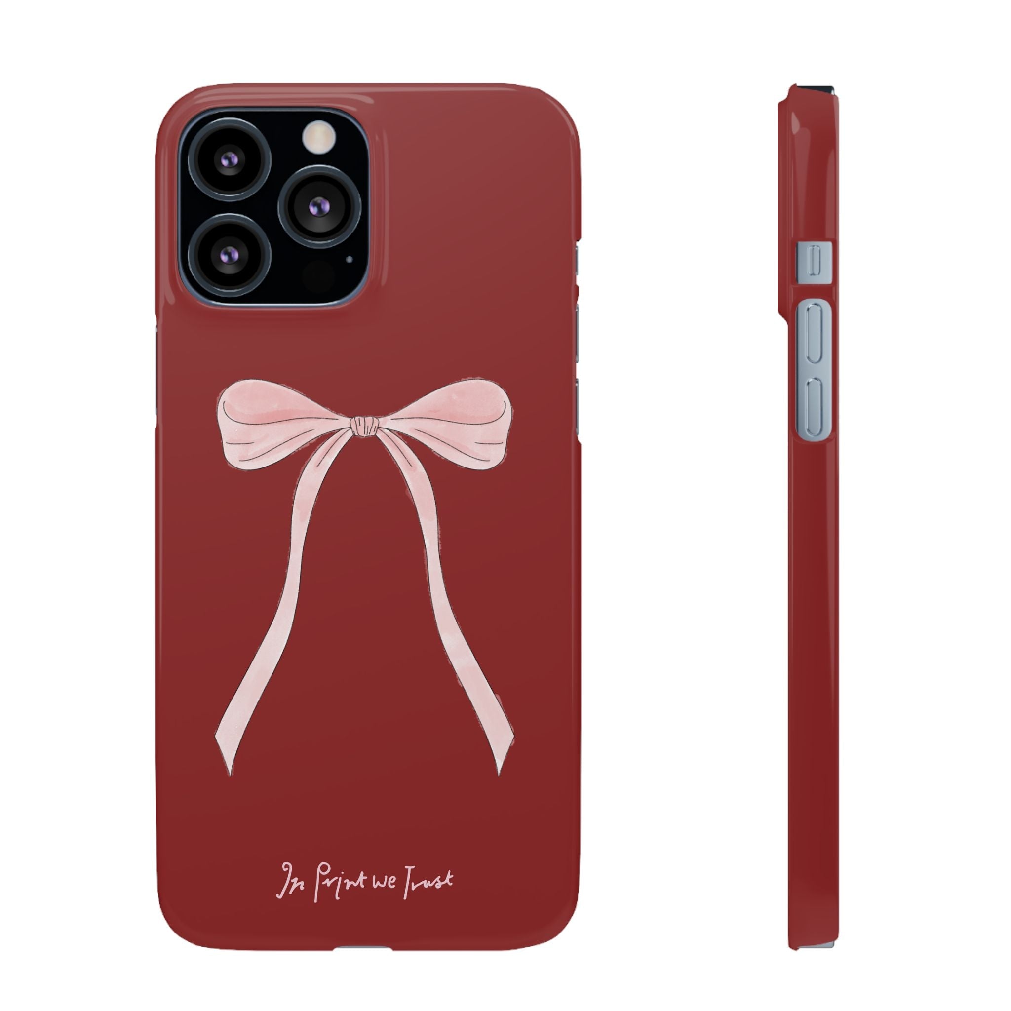 red ribbon iPhone case - In Print We Trust